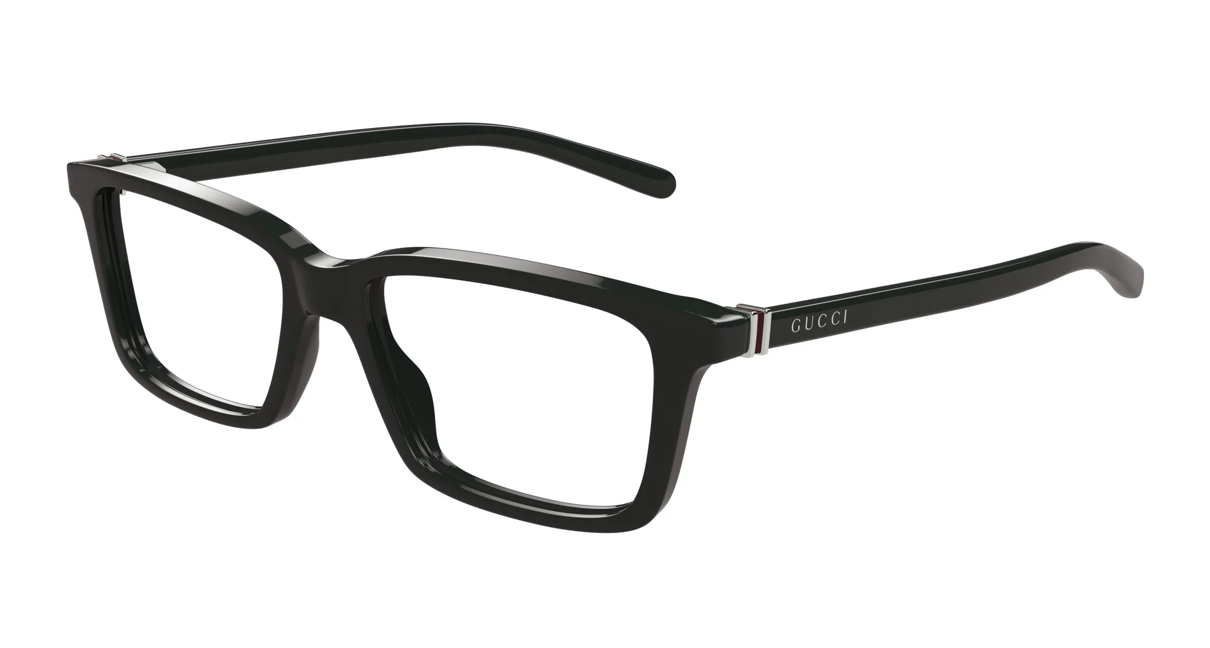 Gucci GG1672O 008 Montature da vista Acetato Verde Trasparente Squadrata - immagine 1