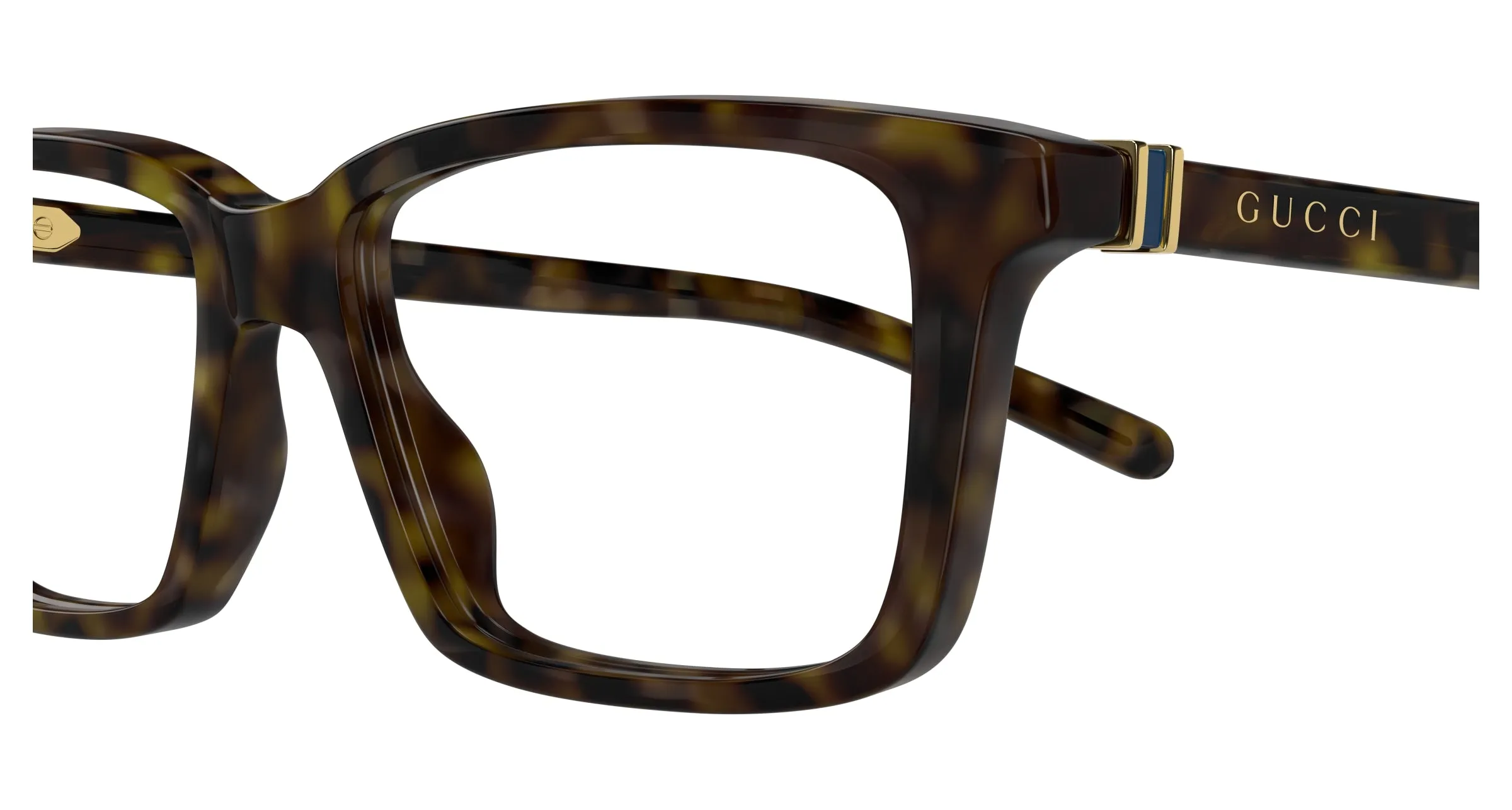 Gucci GG1672O 006 Montature da vista Acetato Havana Trasparente Squadrata - immagine 3