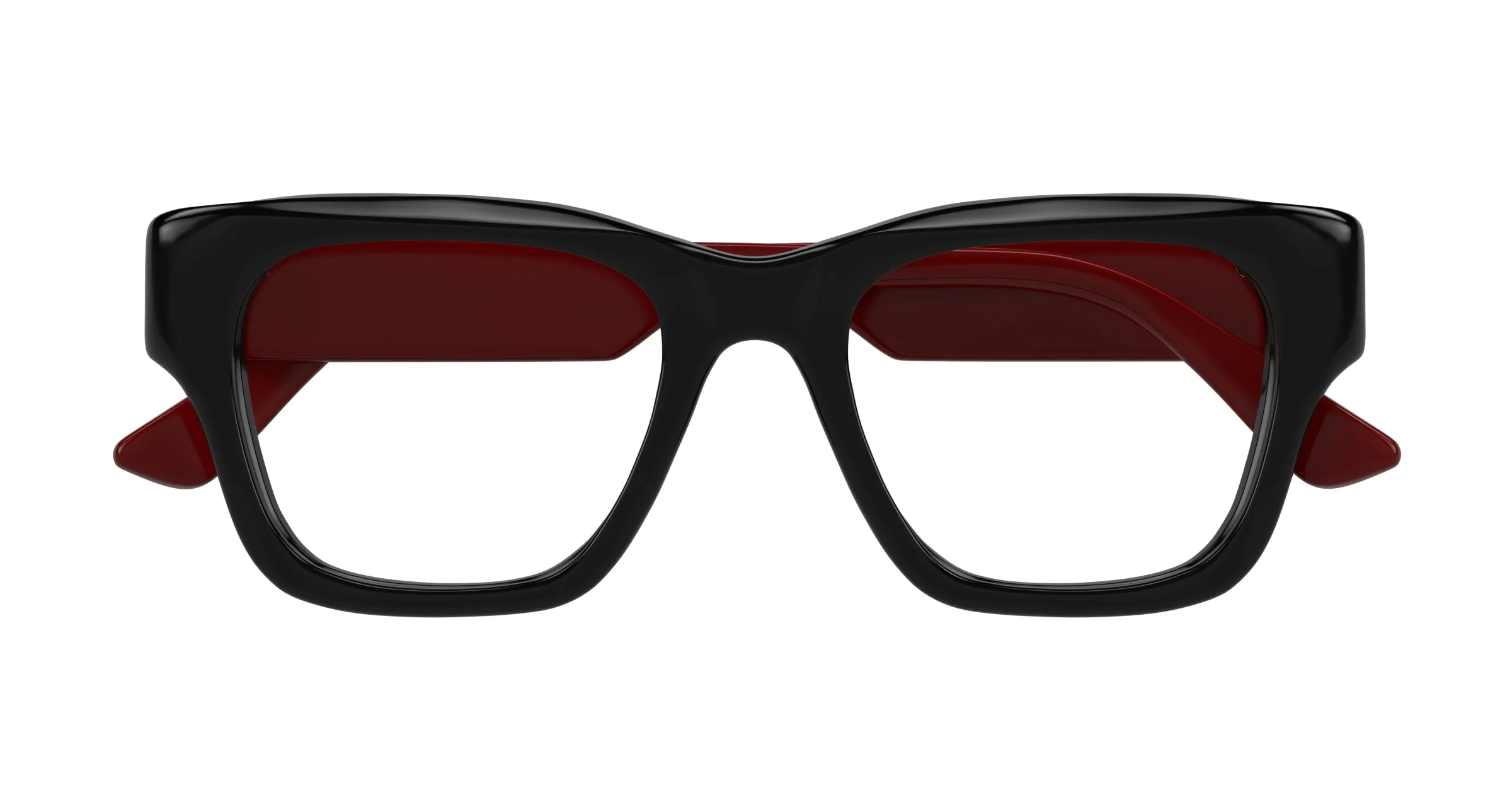 Gucci GG1669O 010 Montature da vista Acetato Nero Trasparente Squadrata - immagine 2