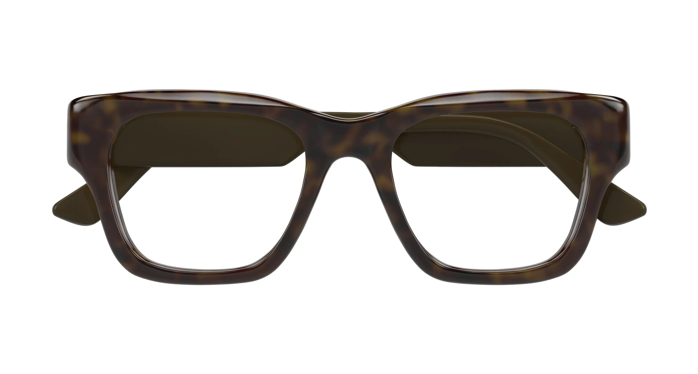 Gucci GG1669O 008 Montature da vista Acetato Havana Trasparente Squadrata - immagine 2