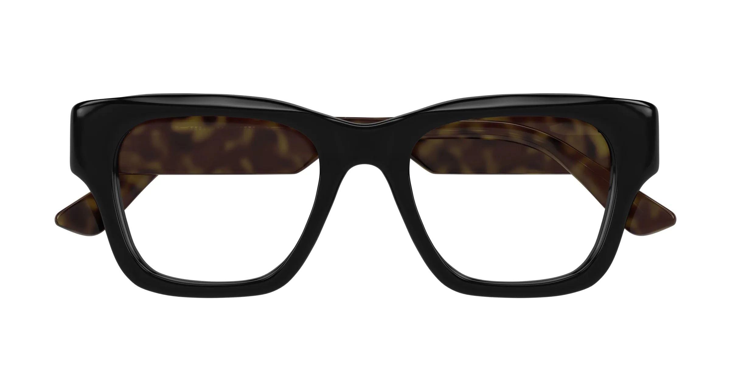Gucci GG1669O 005 Montature da vista Acetato Nero Trasparente Squadrata - immagine 2