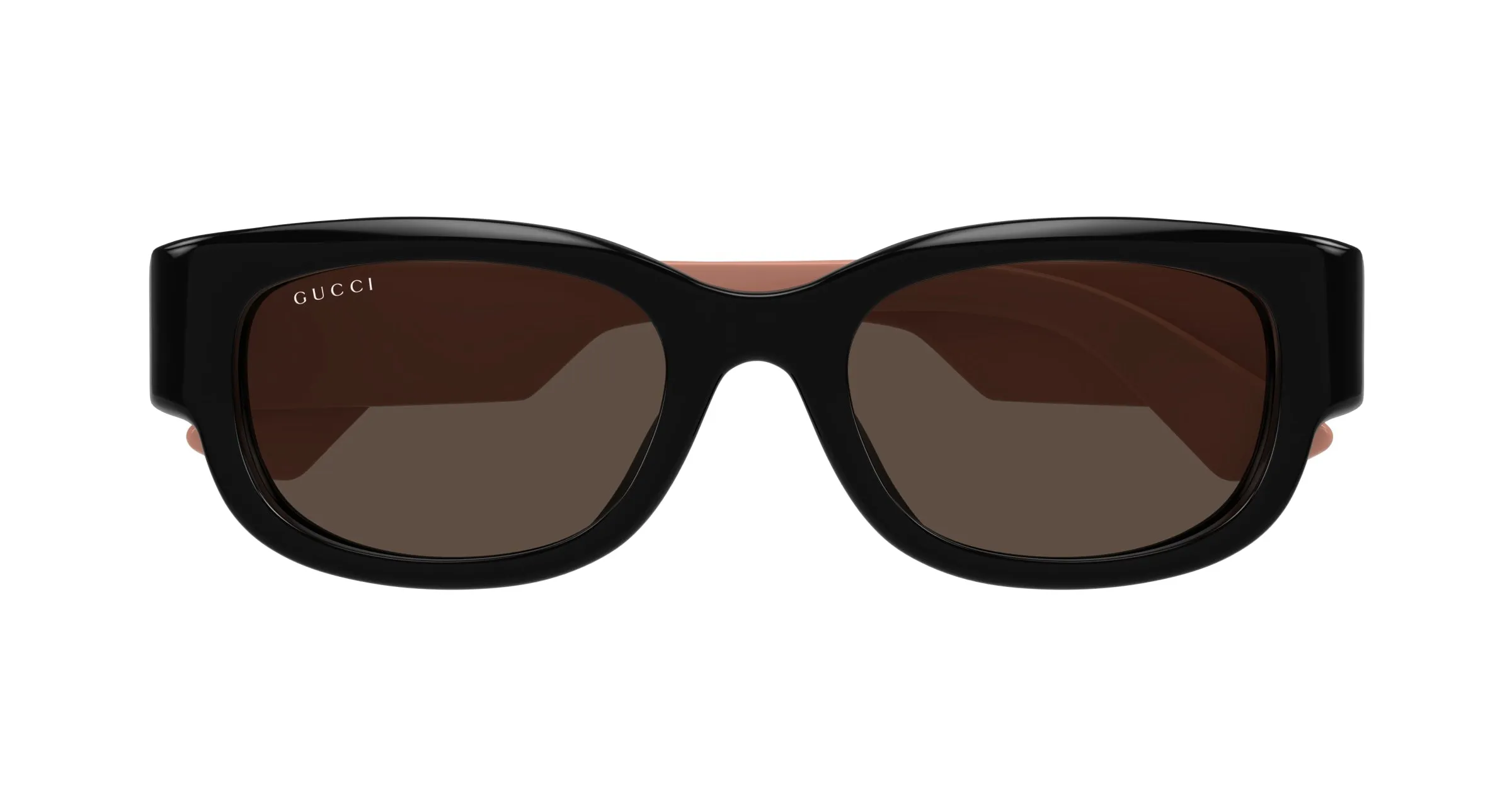 Gucci GG1667SK 004 Occhiali da sole Acetato Nero Marrone Rotonda - immagine 2