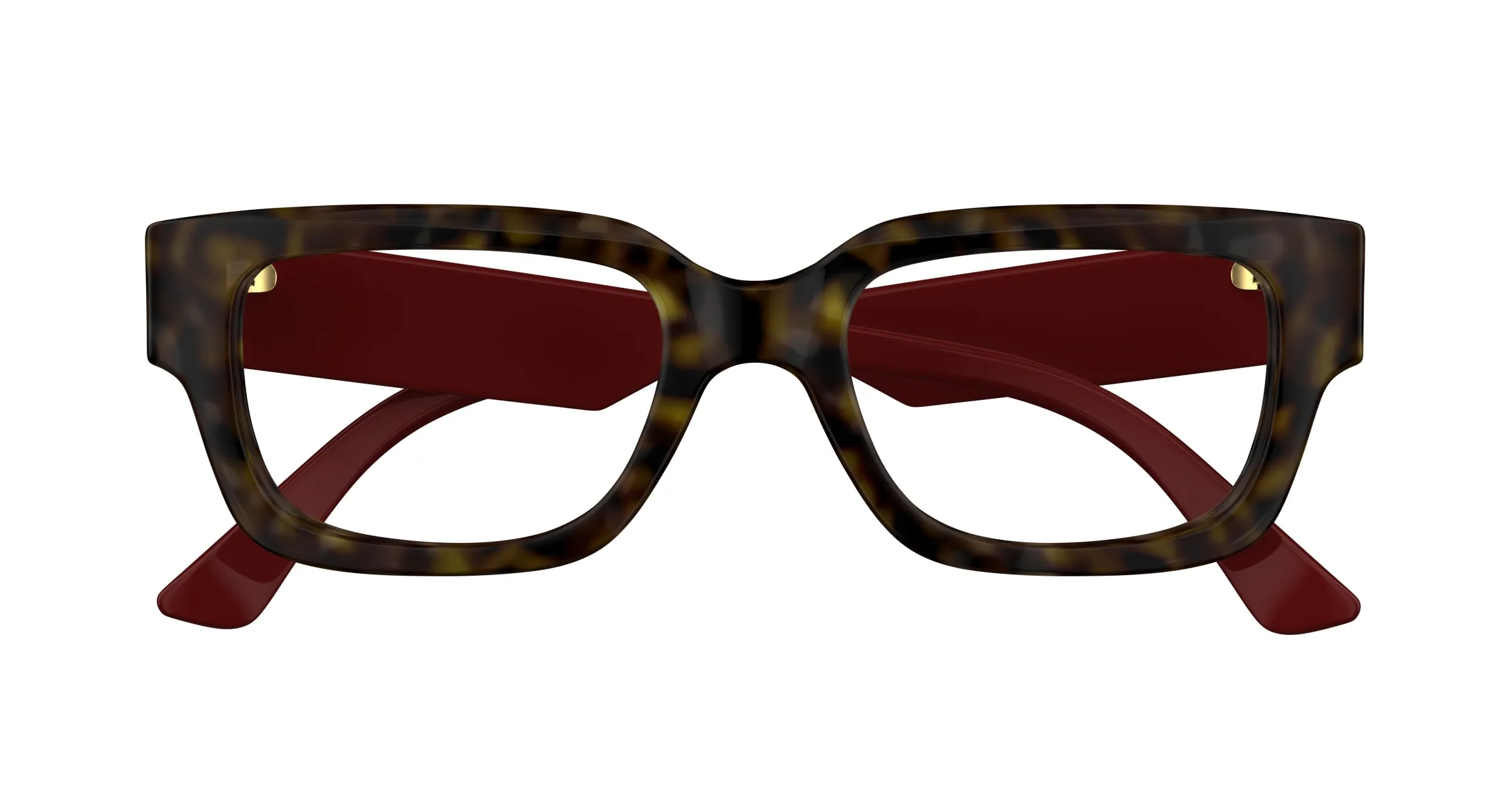 Gucci GG1666O 006 Montature da vista Acetato Havana Trasparente Cat Eye - immagine 2