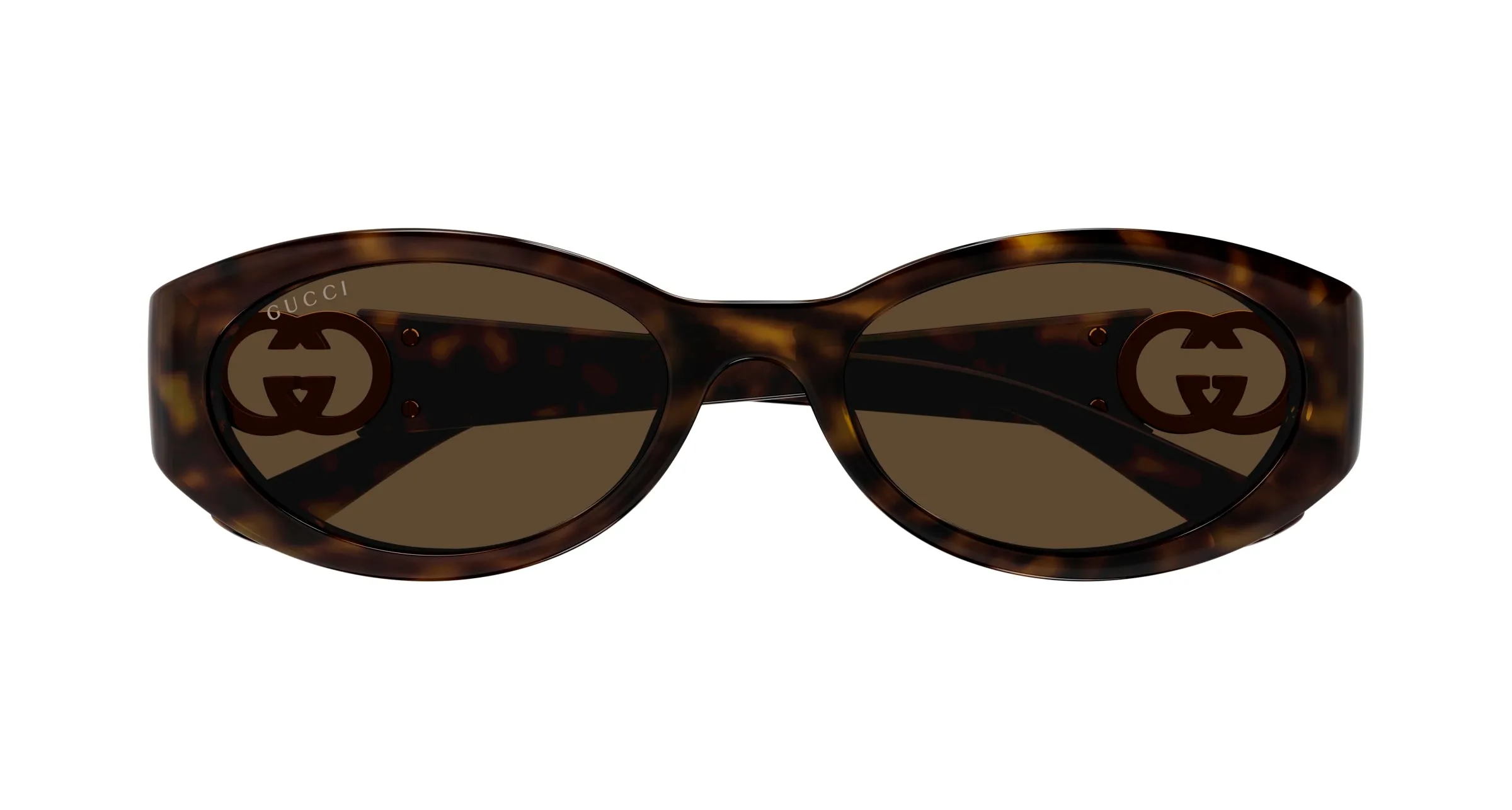 Gucci GG1662SA 002 Occhiali da sole Iniettato Havana Marrone Rotonda - immagine 2