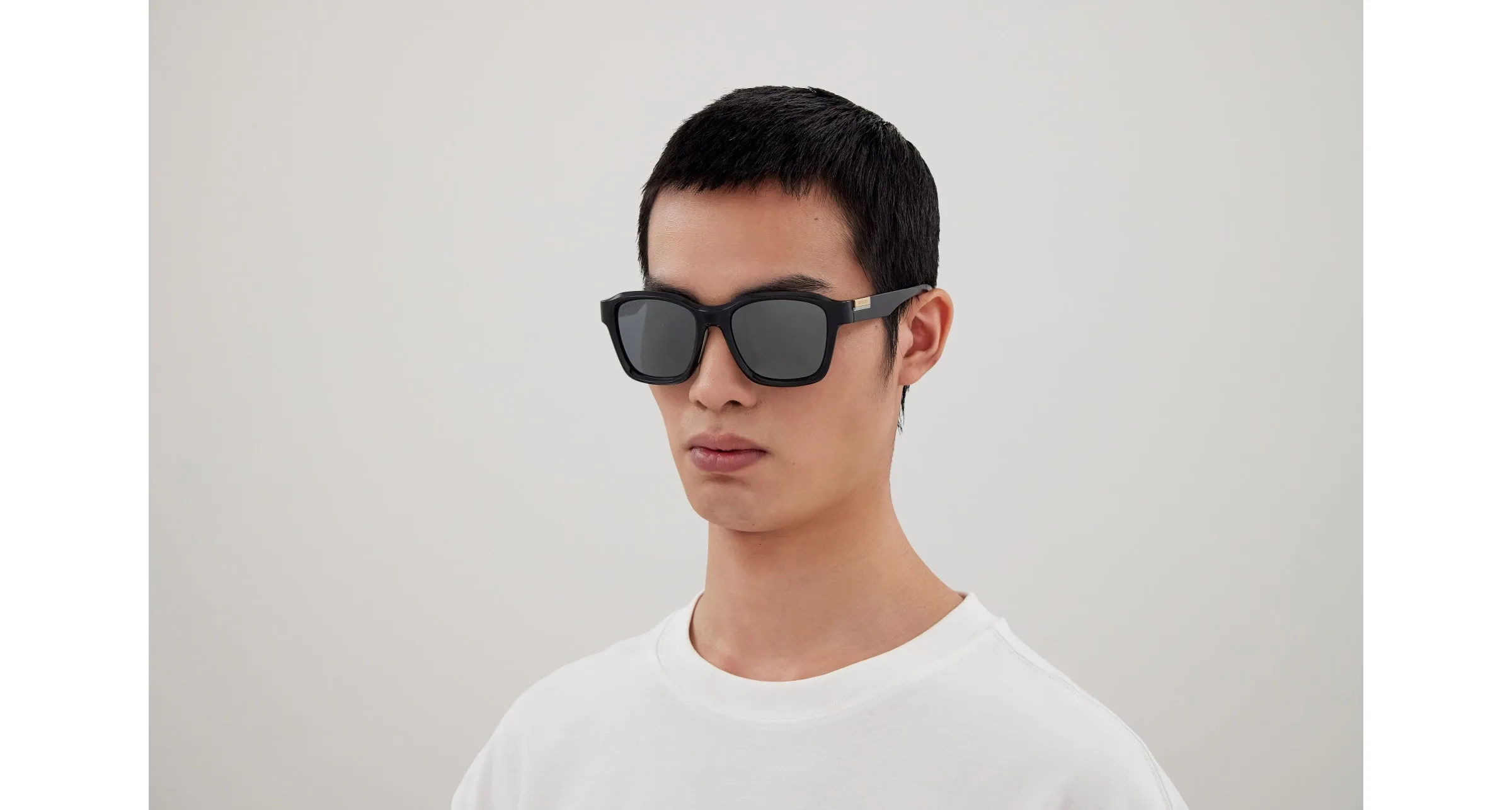 Gucci GG1640SA 001 Occhiali da sole Iniettato Nero Grigio Squadrata - immagine 4