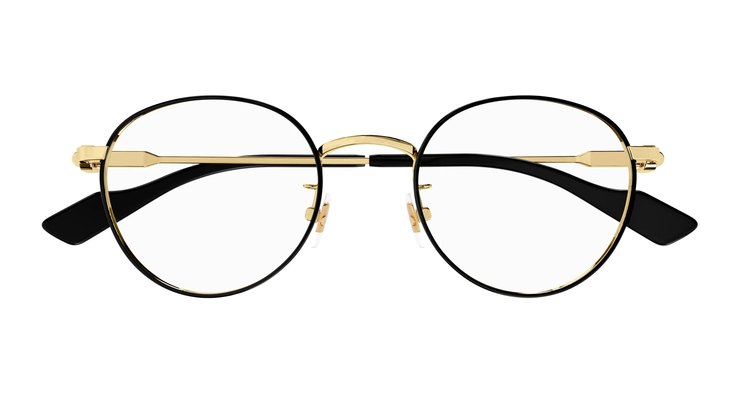 Gucci GG1613OJ 001 Montature da vista Metallo Oro Trasparente Rotonda - immagine 2