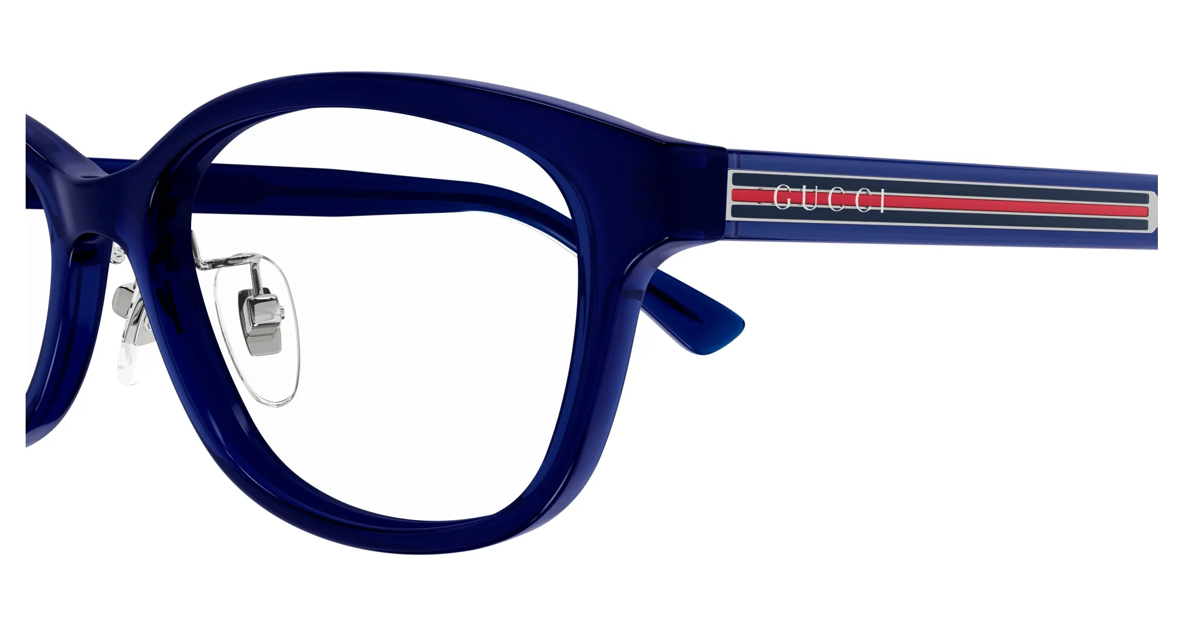 Gucci GG1612OJ 003 Montature da vista Acetato Blu Trasparente Rotonda - immagine 3