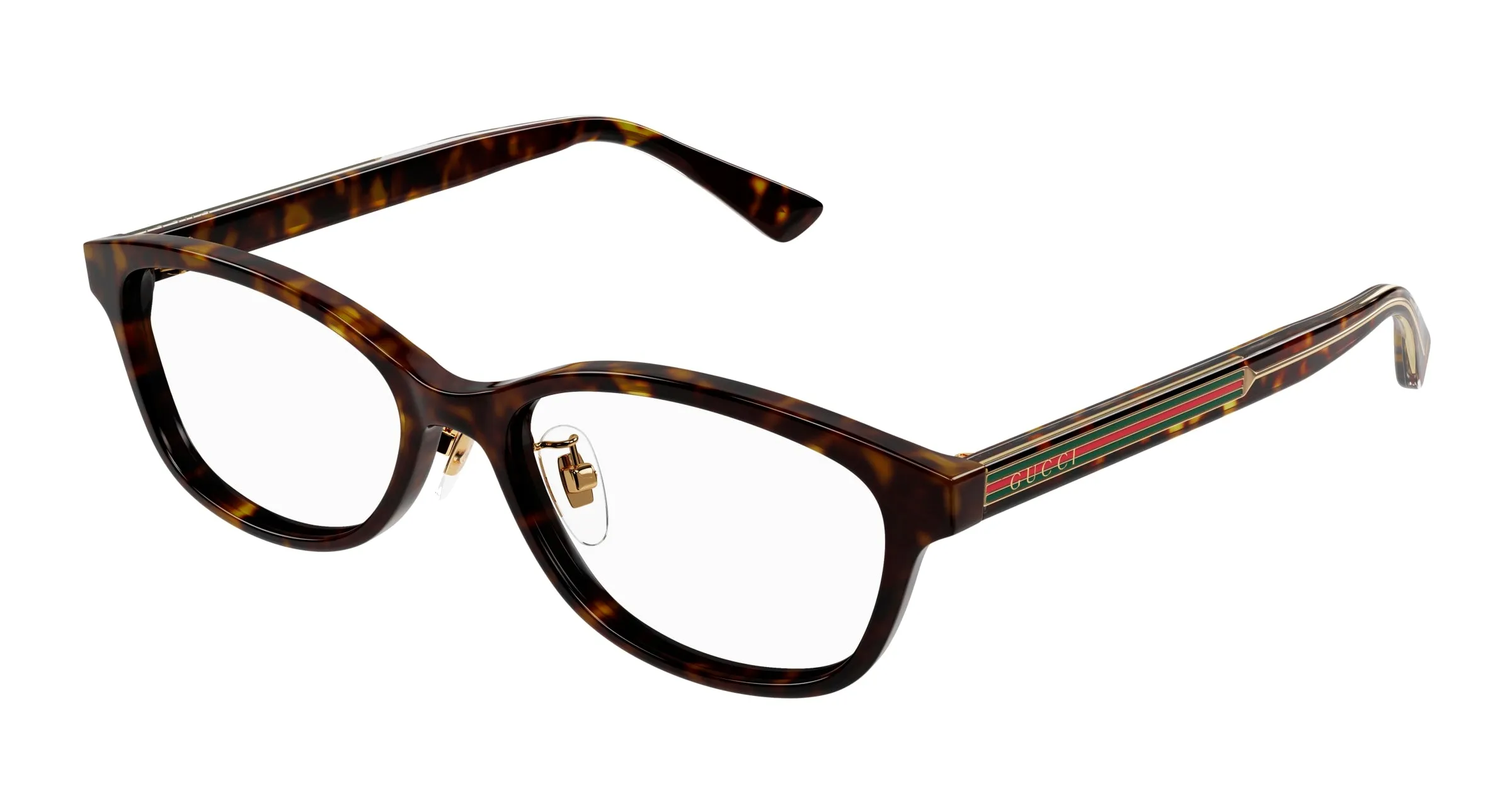 Gucci GG1612OJ 002 Montature da vista Acetato Havana Trasparente Rotonda - immagine 1