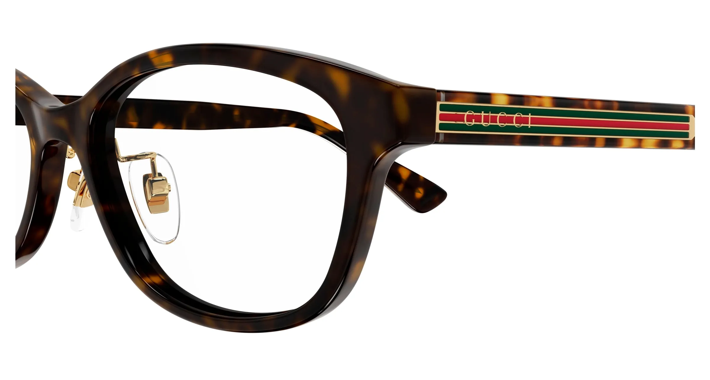 Gucci GG1612OJ 002 Montature da vista Acetato Havana Trasparente Rotonda - immagine 3