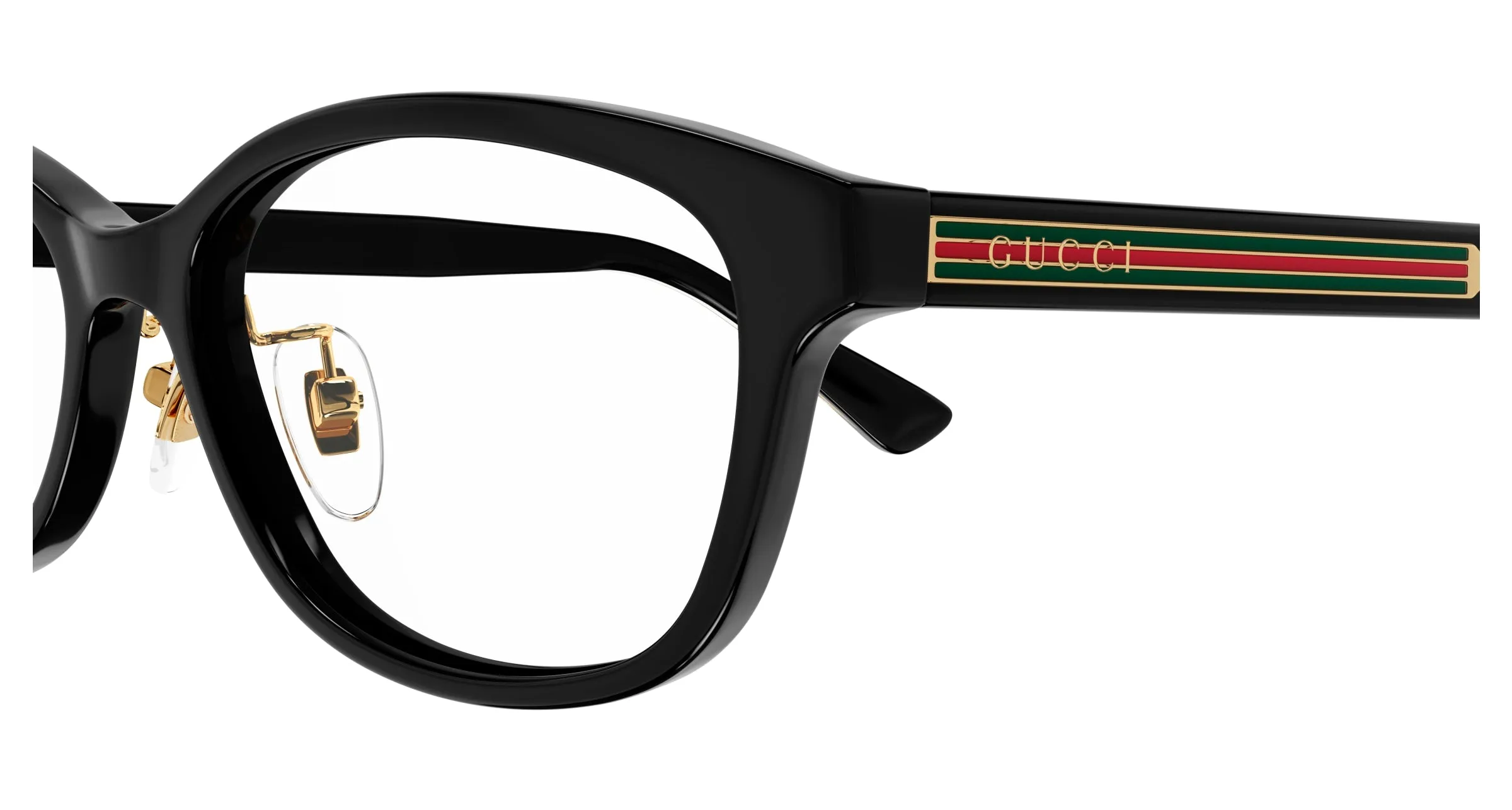 Gucci GG1612OJ 001 Montature da vista Acetato Nero Trasparente Rotonda - immagine 3