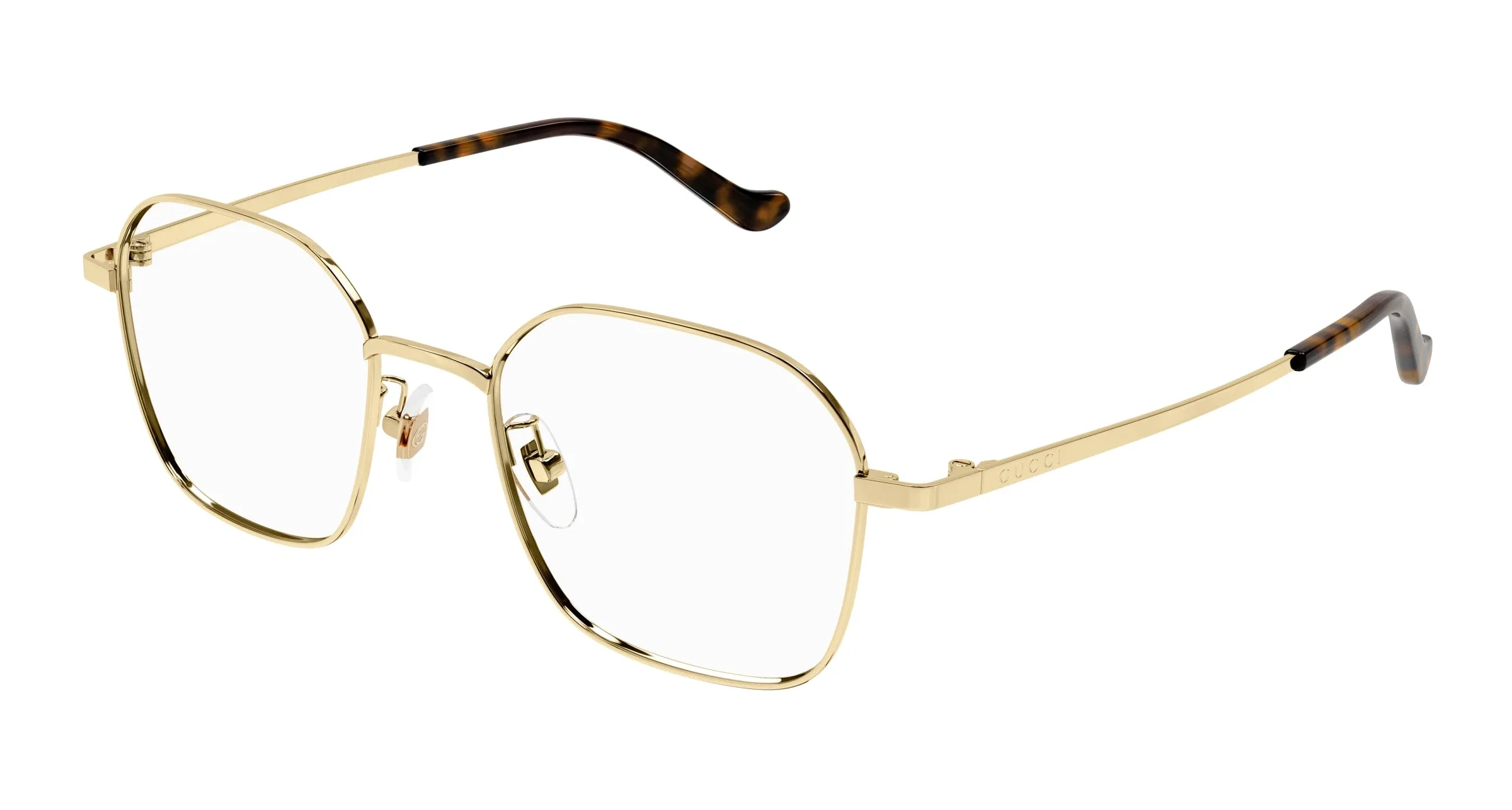 Gucci GG1611OA 001 Montature da vista Metallo Oro Trasparente Rotonda - immagine 1