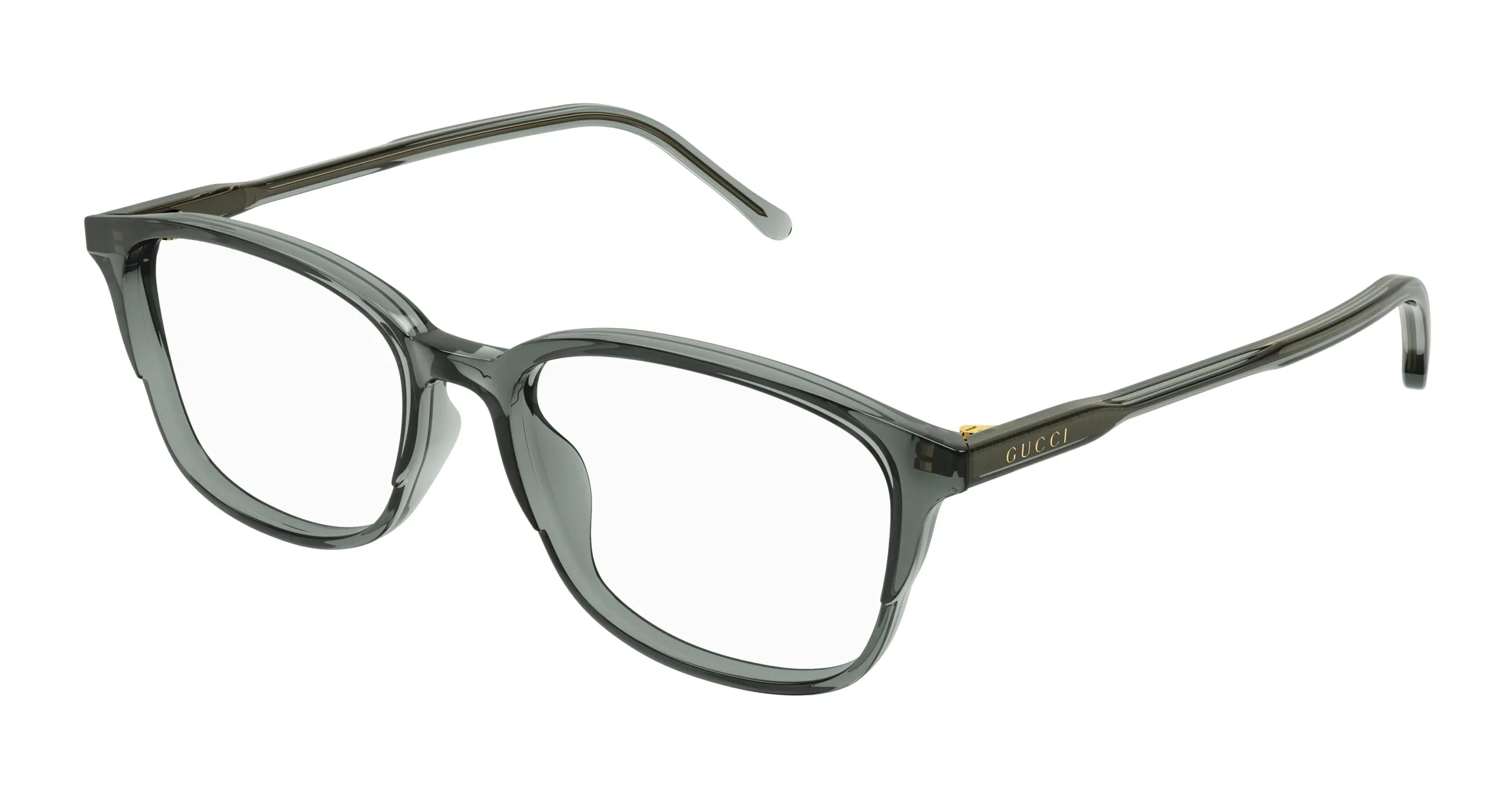 Gucci GG1610OA 003 Montature da vista Acetato Grigio Trasparente Squadrata - immagine 1