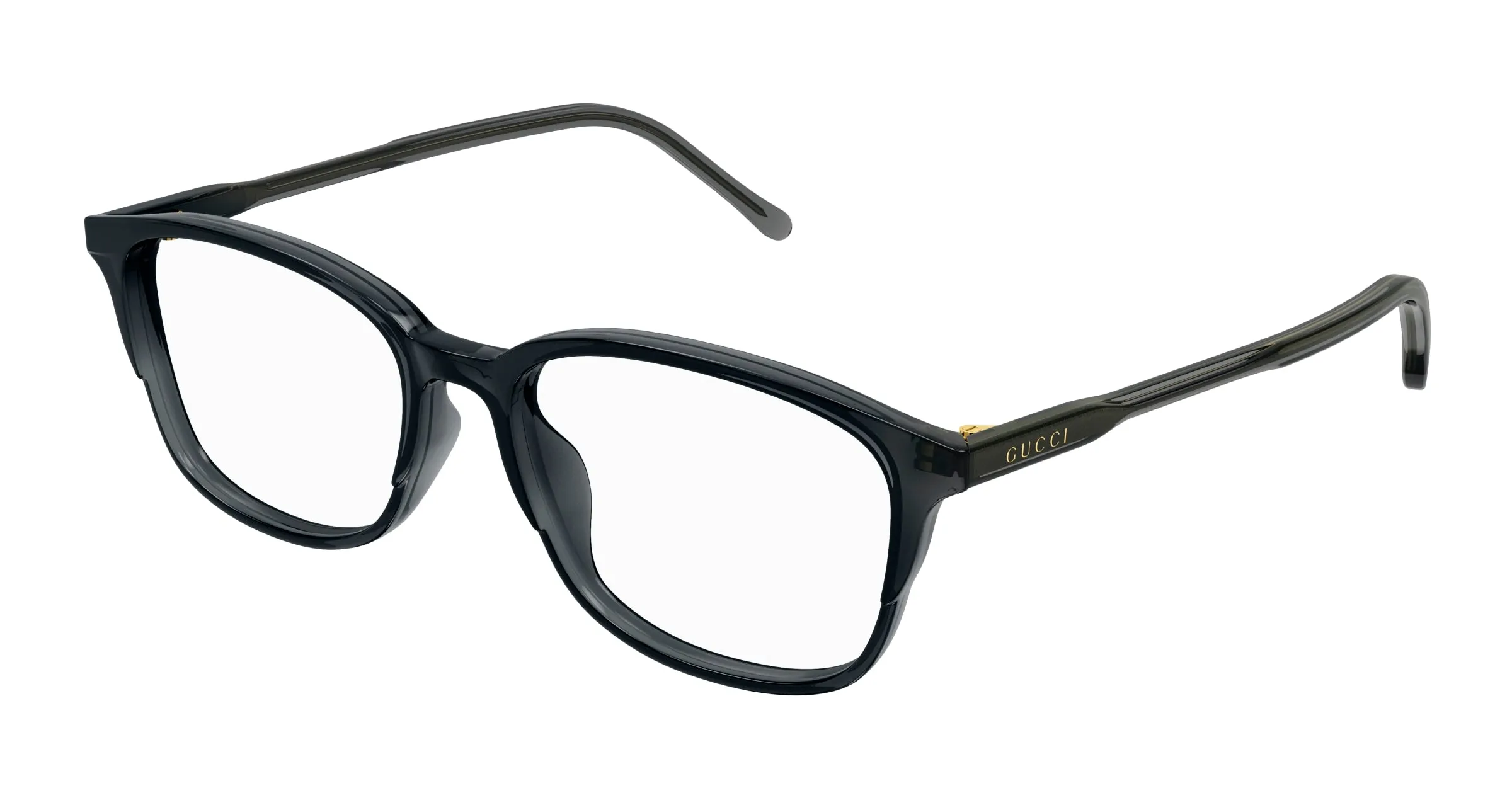 Gucci GG1610OA 002 Montature da vista Acetato Grigio Trasparente Squadrata - immagine 1