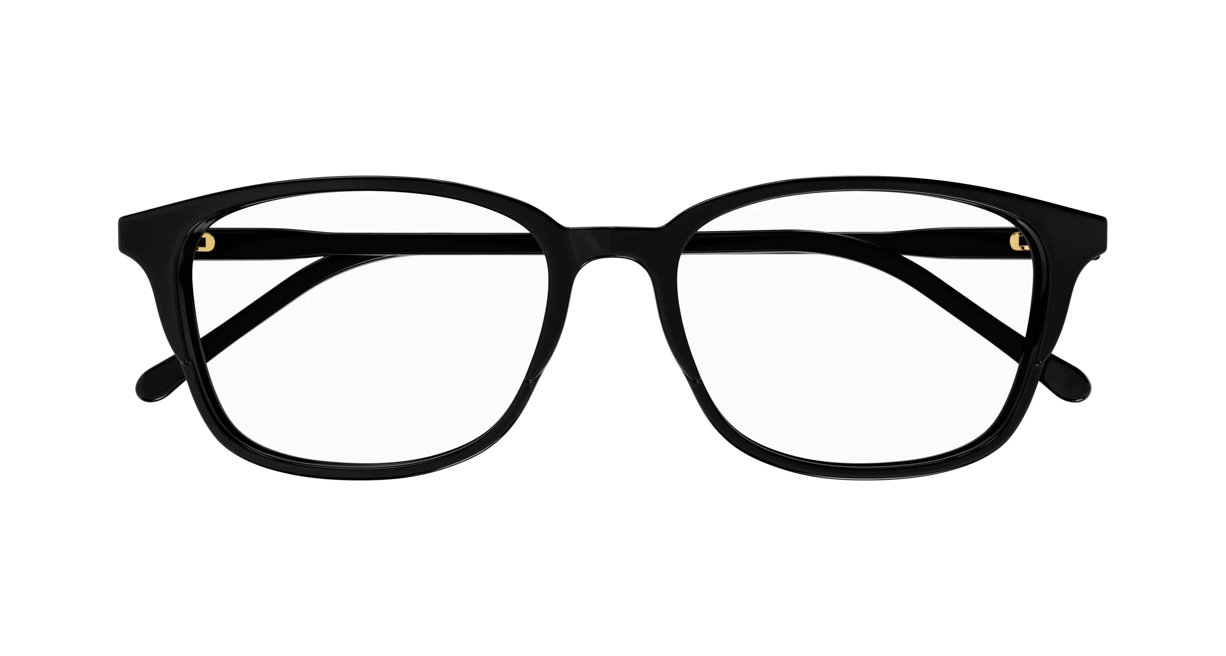Gucci GG1610OA 001 Montature da vista Acetato Nero Trasparente Squadrata - immagine 2