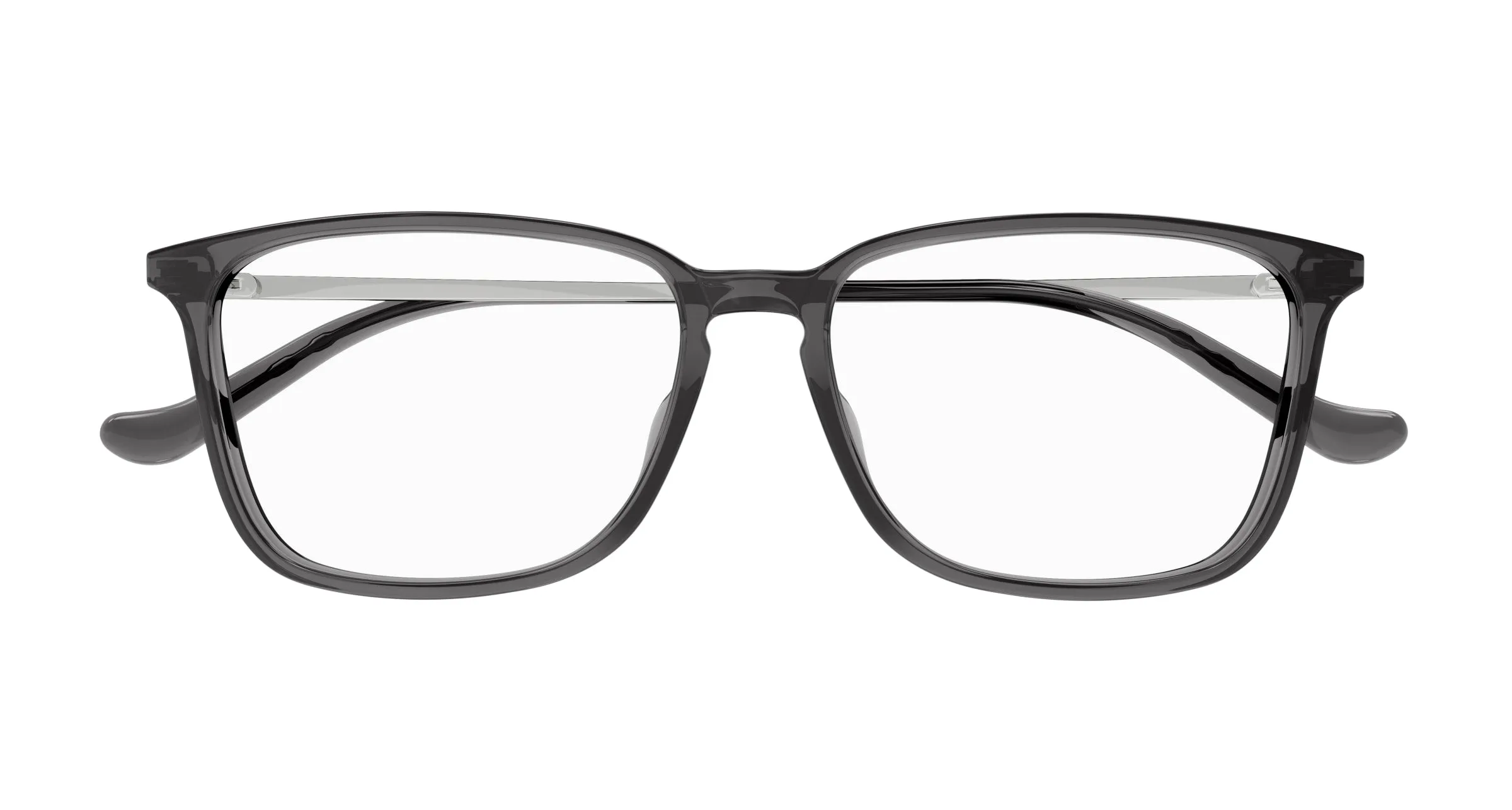 Gucci GG1609OA 003 Montature da vista Acetato Grigio Trasparente Squadrata - immagine 2