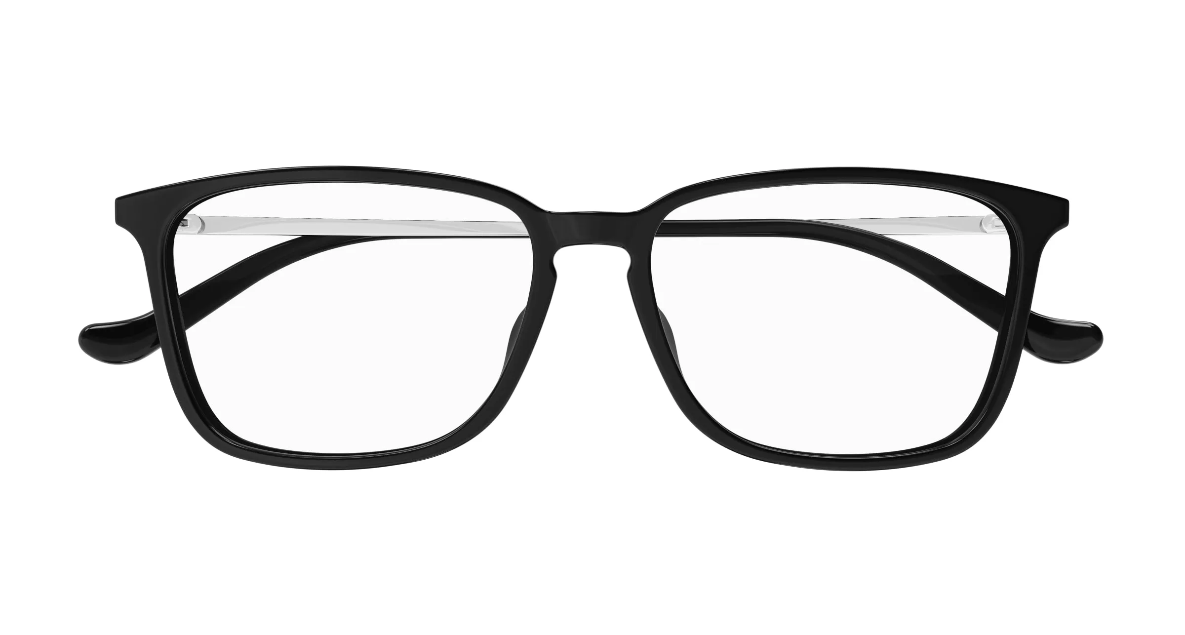 Gucci GG1609OA 002 Montature da vista Acetato Nero Trasparente Squadrata - immagine 2
