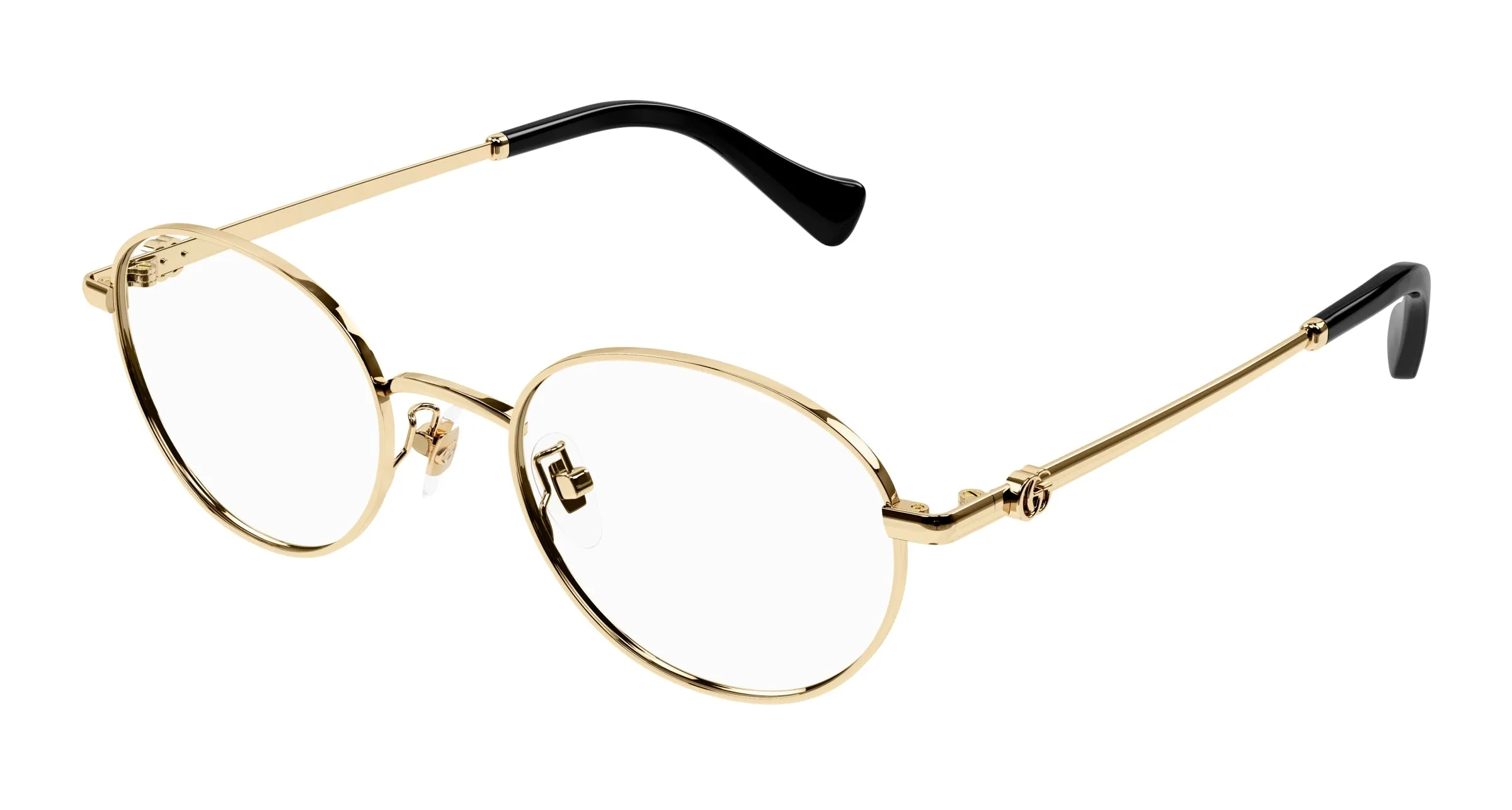 Gucci GG1608OK 003 Montature da vista Titanio Oro Trasparente Rotonda - immagine 1