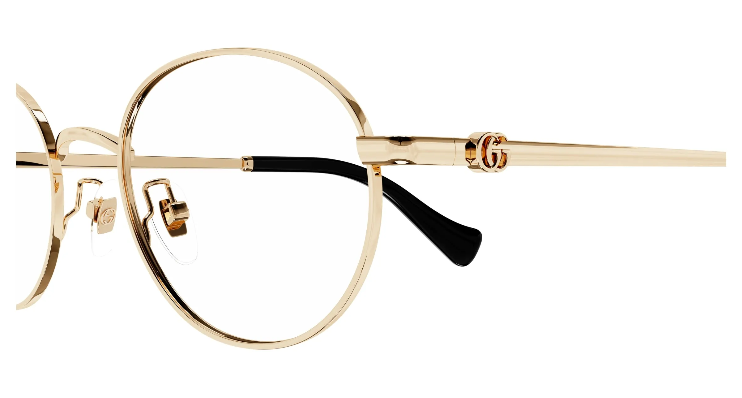 Gucci GG1608OK 003 Montature da vista Titanio Oro Trasparente Rotonda - immagine 3