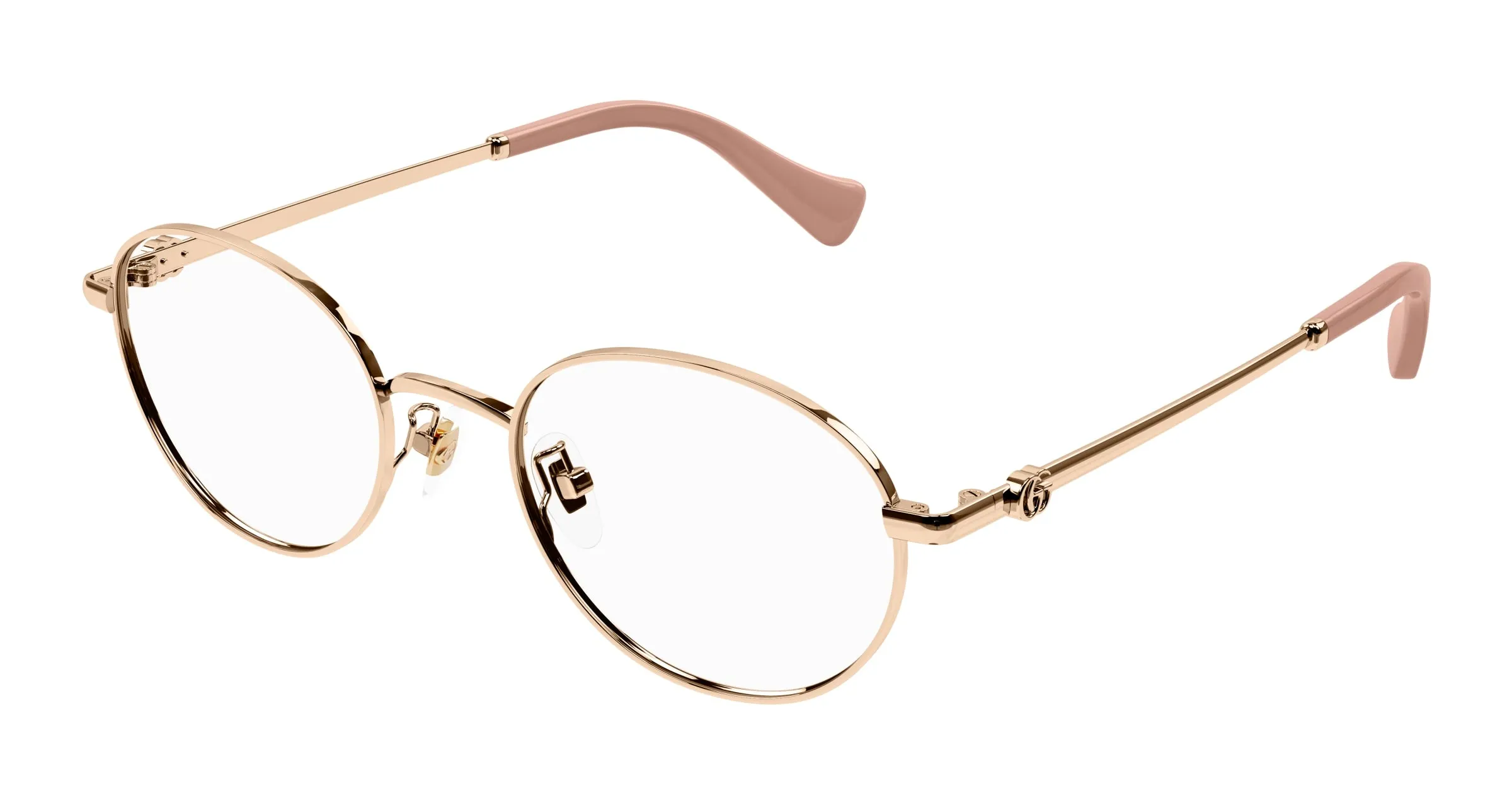 Gucci GG1608OK 002 Montature da vista Titanio Rosa Trasparente Rotonda - immagine 1