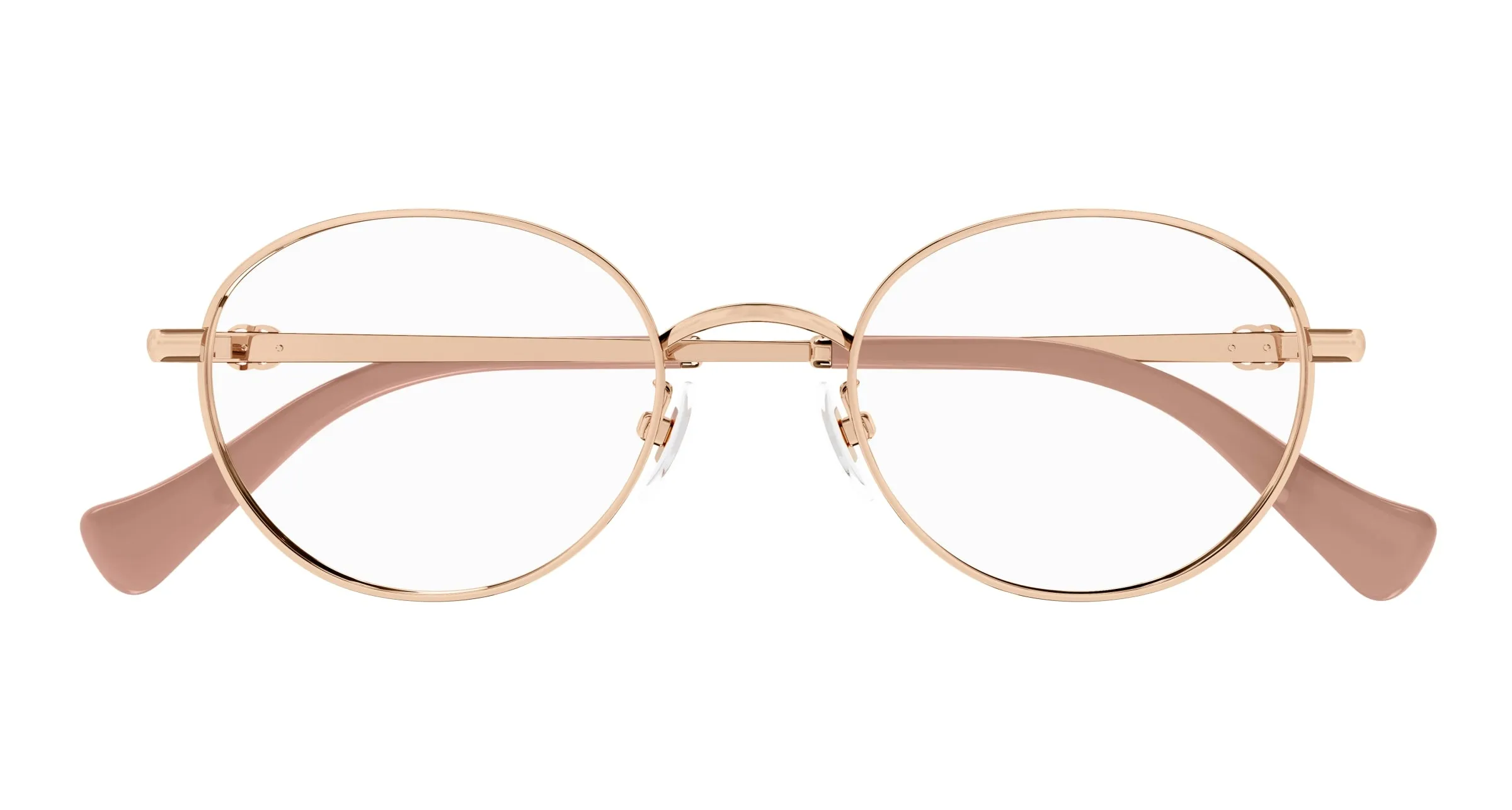 Gucci GG1608OK 002 Montature da vista Titanio Rosa Trasparente Rotonda - immagine 2