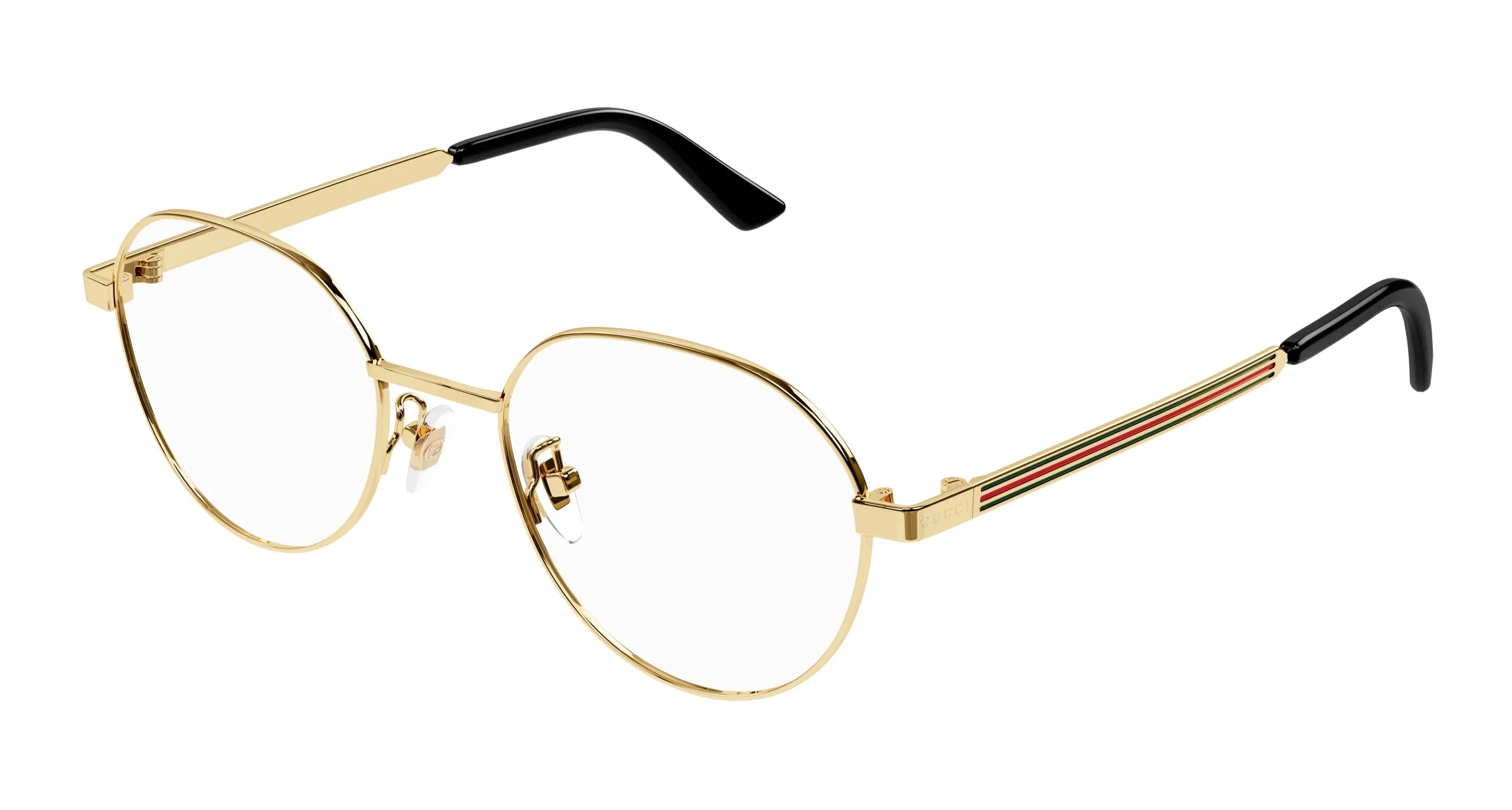 Gucci GG1607OK 003 Montature da vista Titanio Oro Trasparente Rotonda - immagine 1