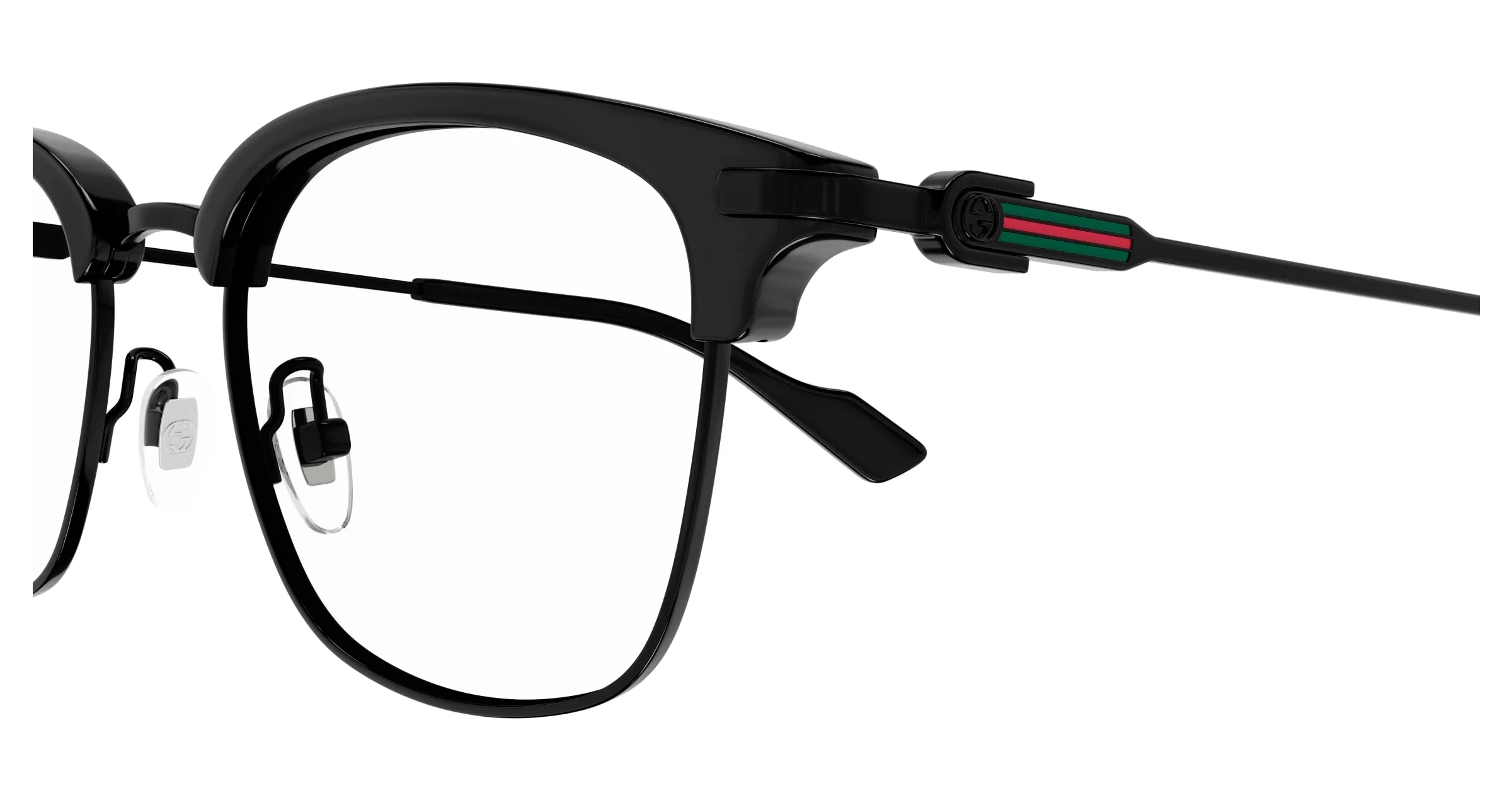 Gucci GG1606OK 001 Montature da vista Titanio Nero Trasparente Rotonda - immagine 3
