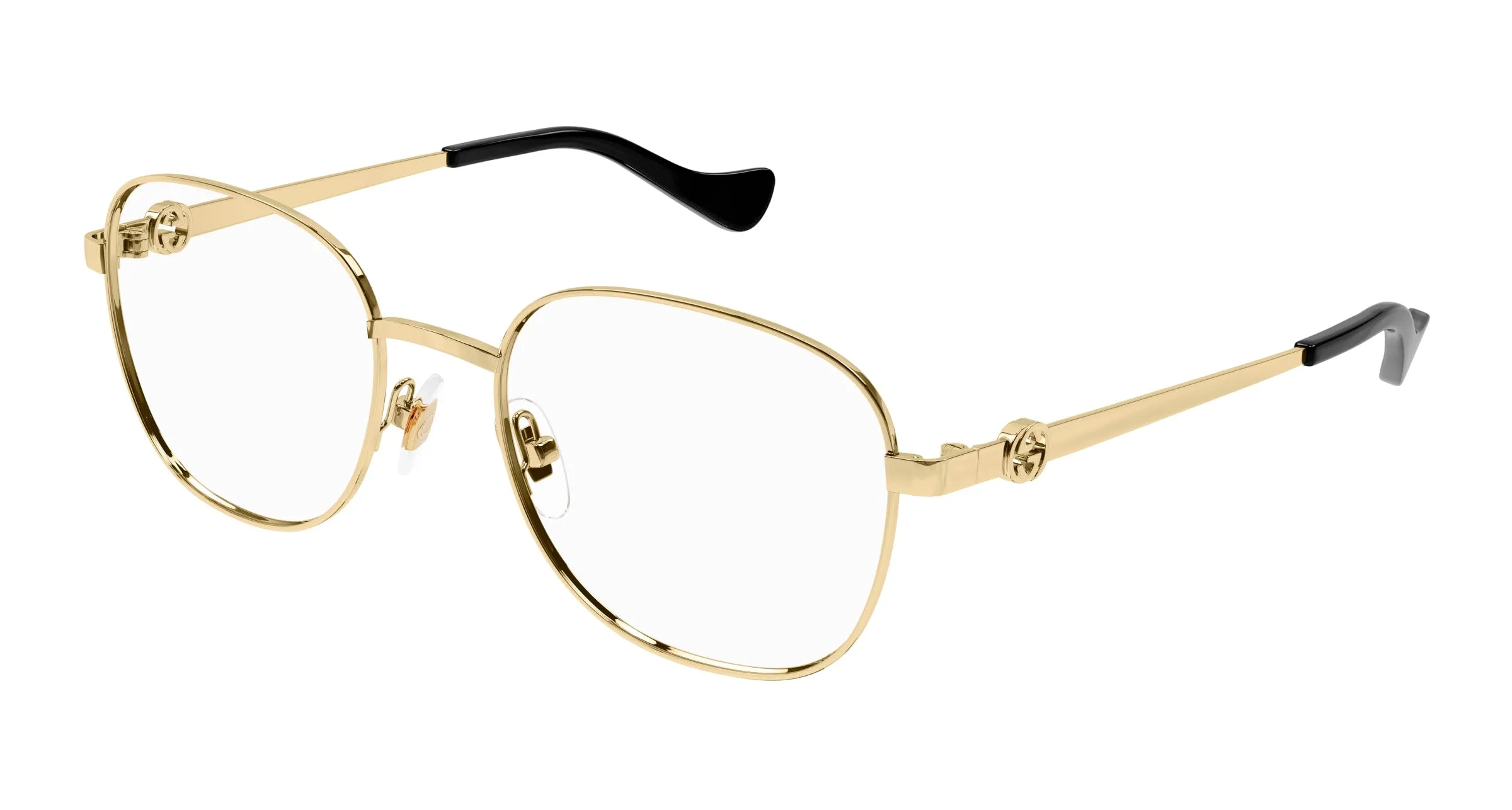 Gucci GG1602O 001 Montature da vista Metallo Oro Trasparente Rotonda - immagine 1