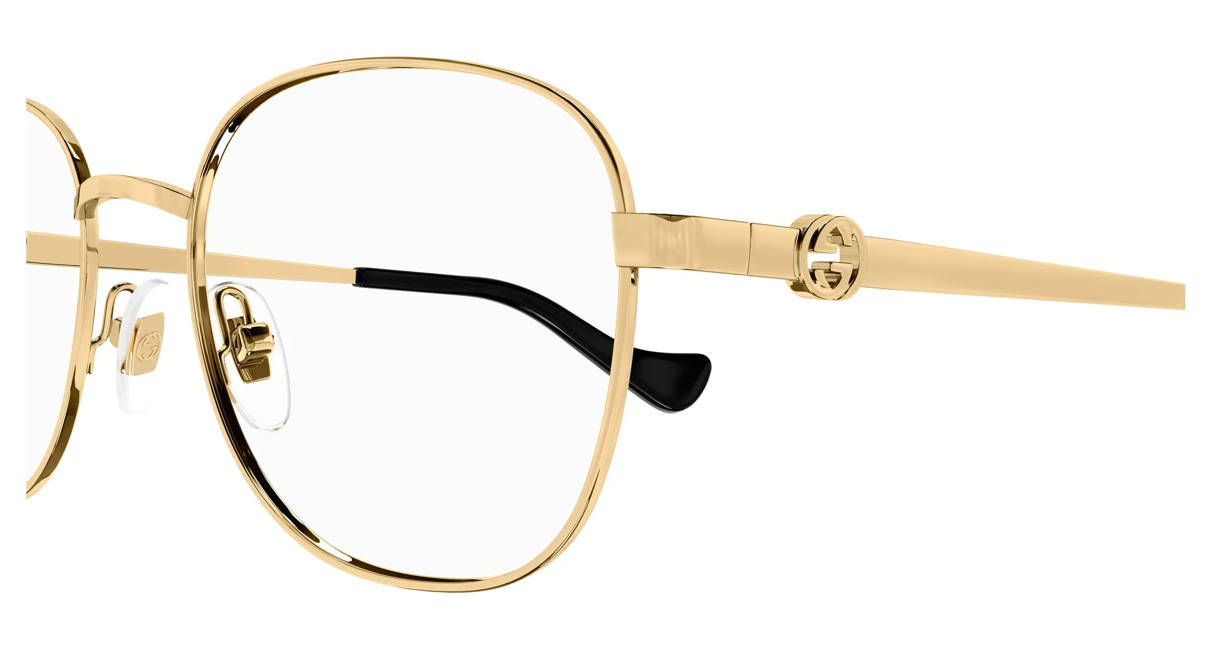Gucci GG1602O 001 Montature da vista Metallo Oro Trasparente Rotonda - immagine 3