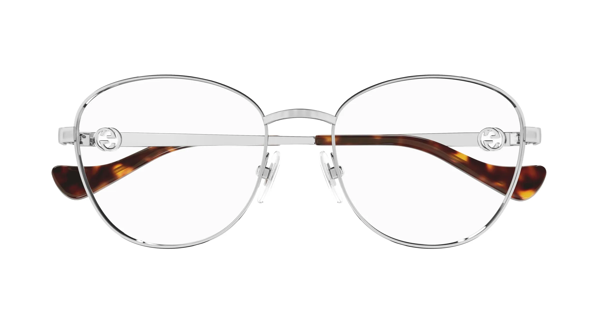 Gucci GG1601O 003 Montature da vista Metallo Argento Trasparente Rotonda - immagine 2