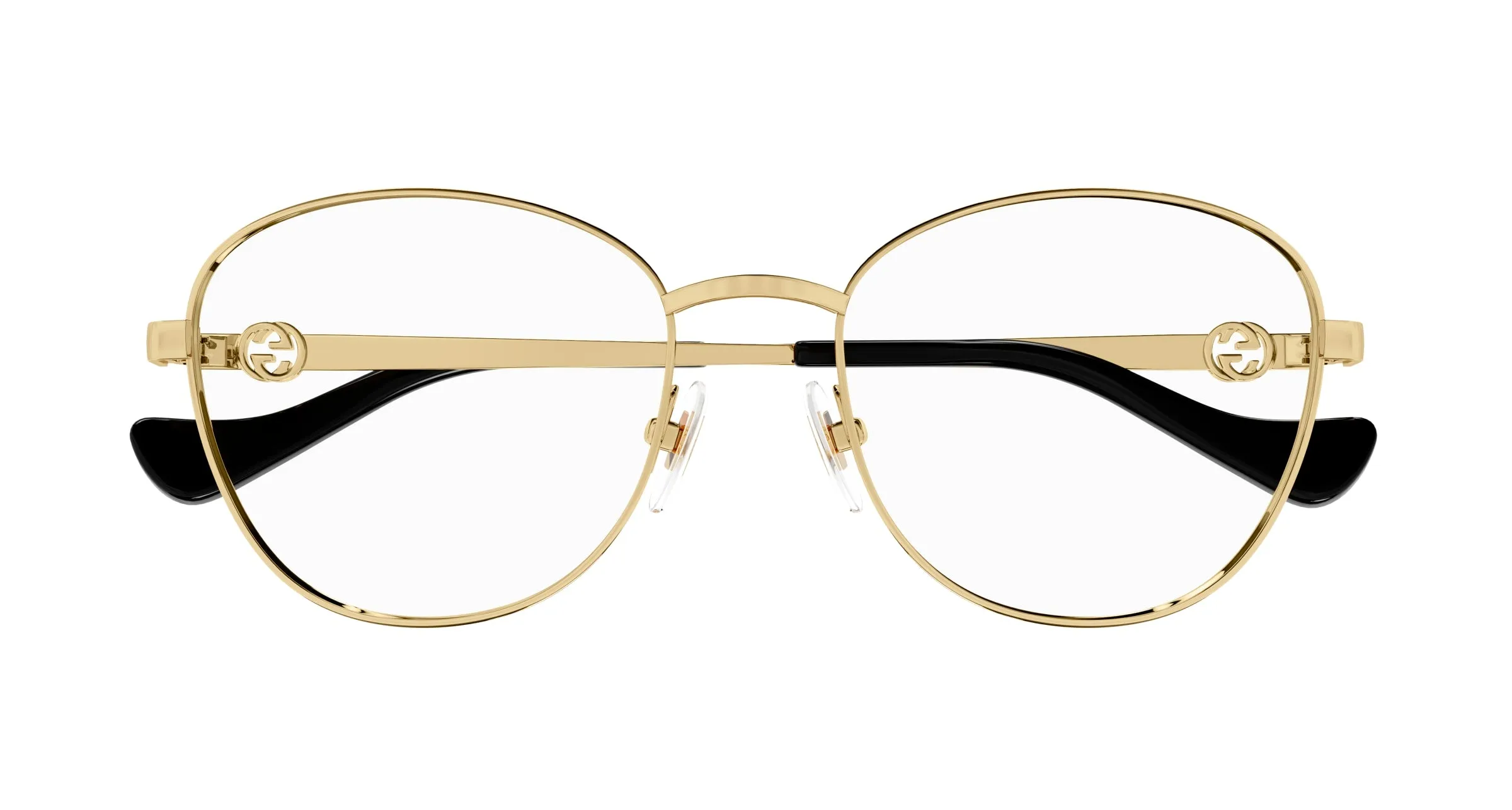 Gucci GG1601O 001 Montature da vista Metallo Oro Trasparente Rotonda - immagine 2