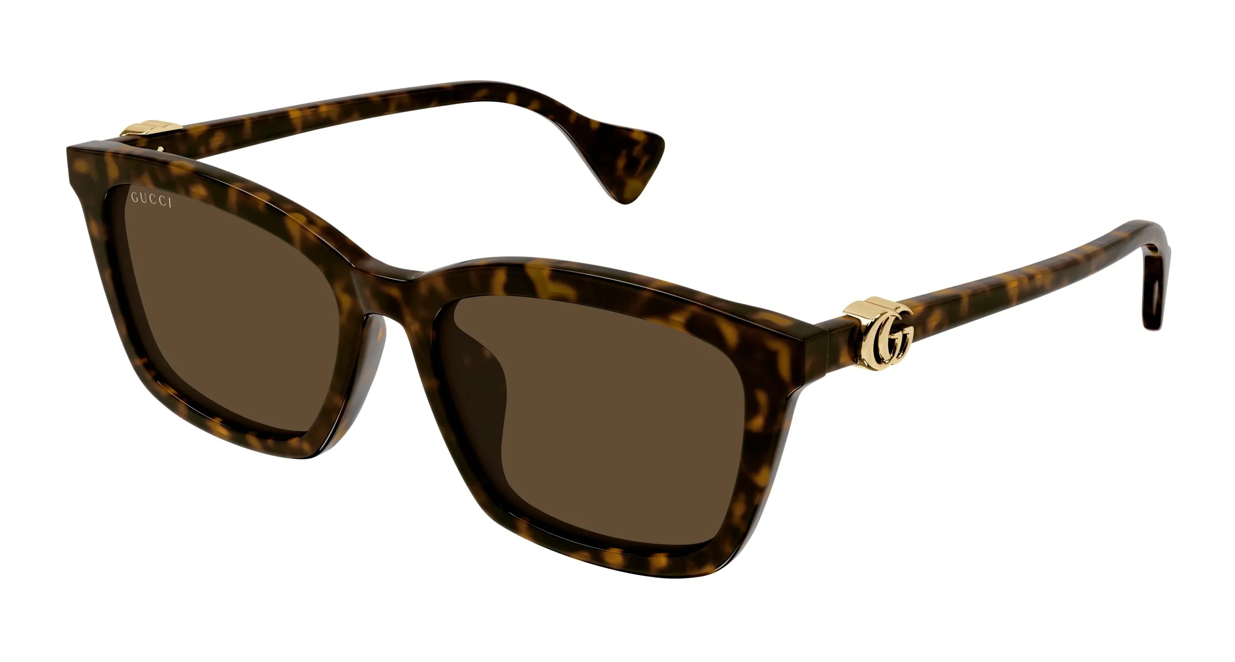 Gucci GG1596SK 003 Occhiali da sole Acetato Havana Marrone Squadrata - immagine 1