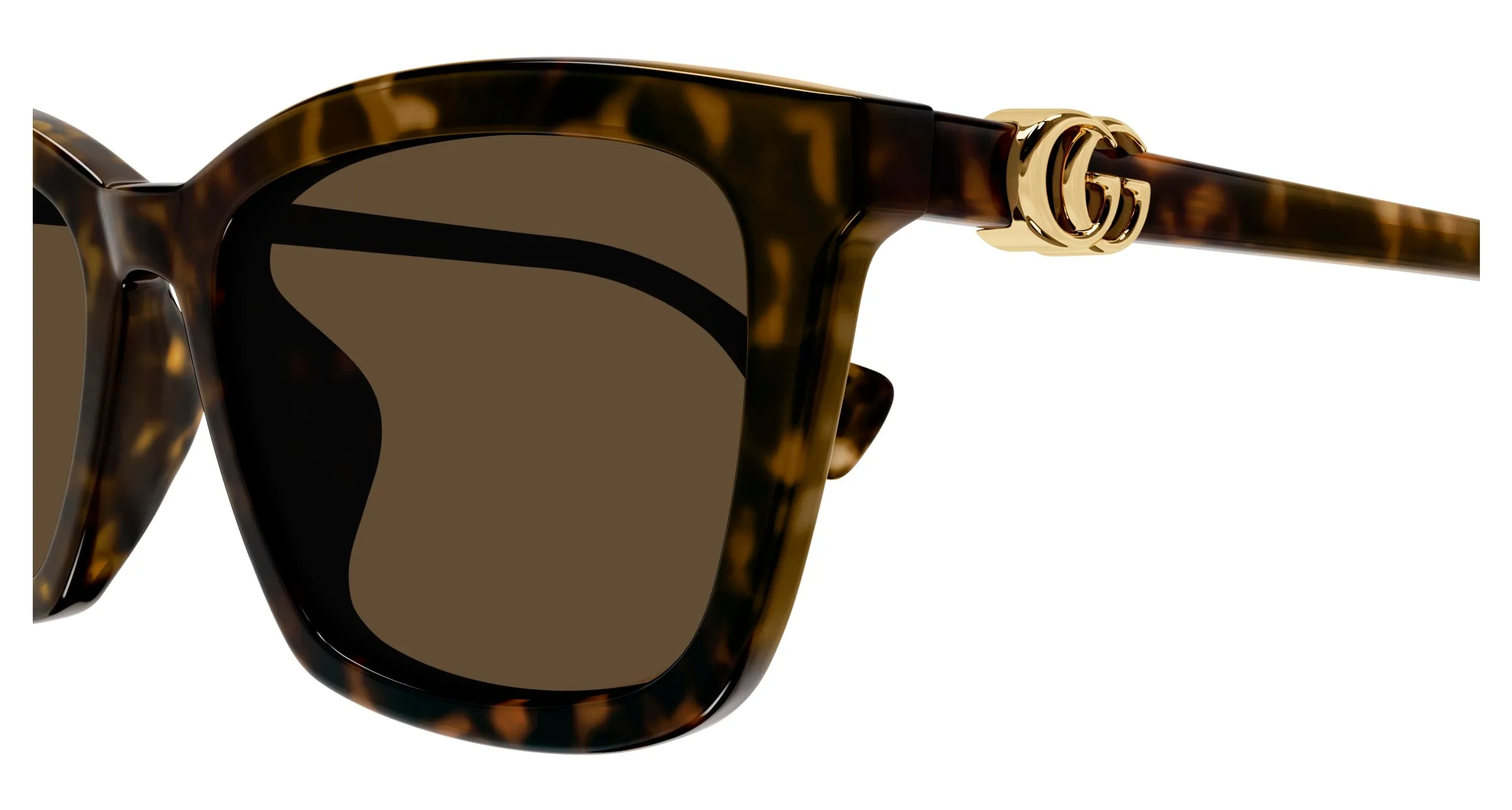 Gucci GG1596SK 003 Occhiali da sole Acetato Havana Marrone Squadrata - immagine 3