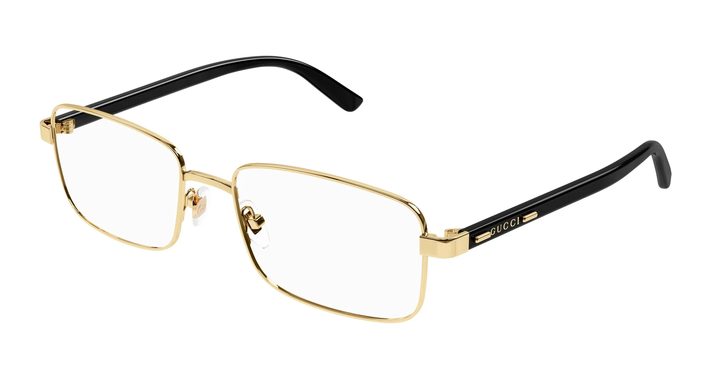 Gucci GG1586O 004 Montature da vista Metallo Oro Trasparente Squadrata - immagine 1