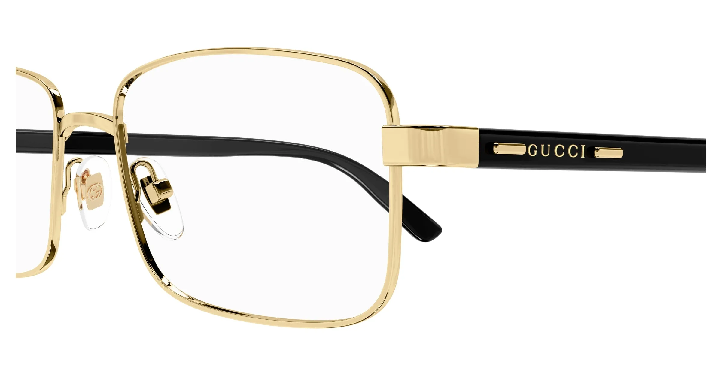 Gucci GG1586O 004 Montature da vista Metallo Oro Trasparente Squadrata - immagine 3