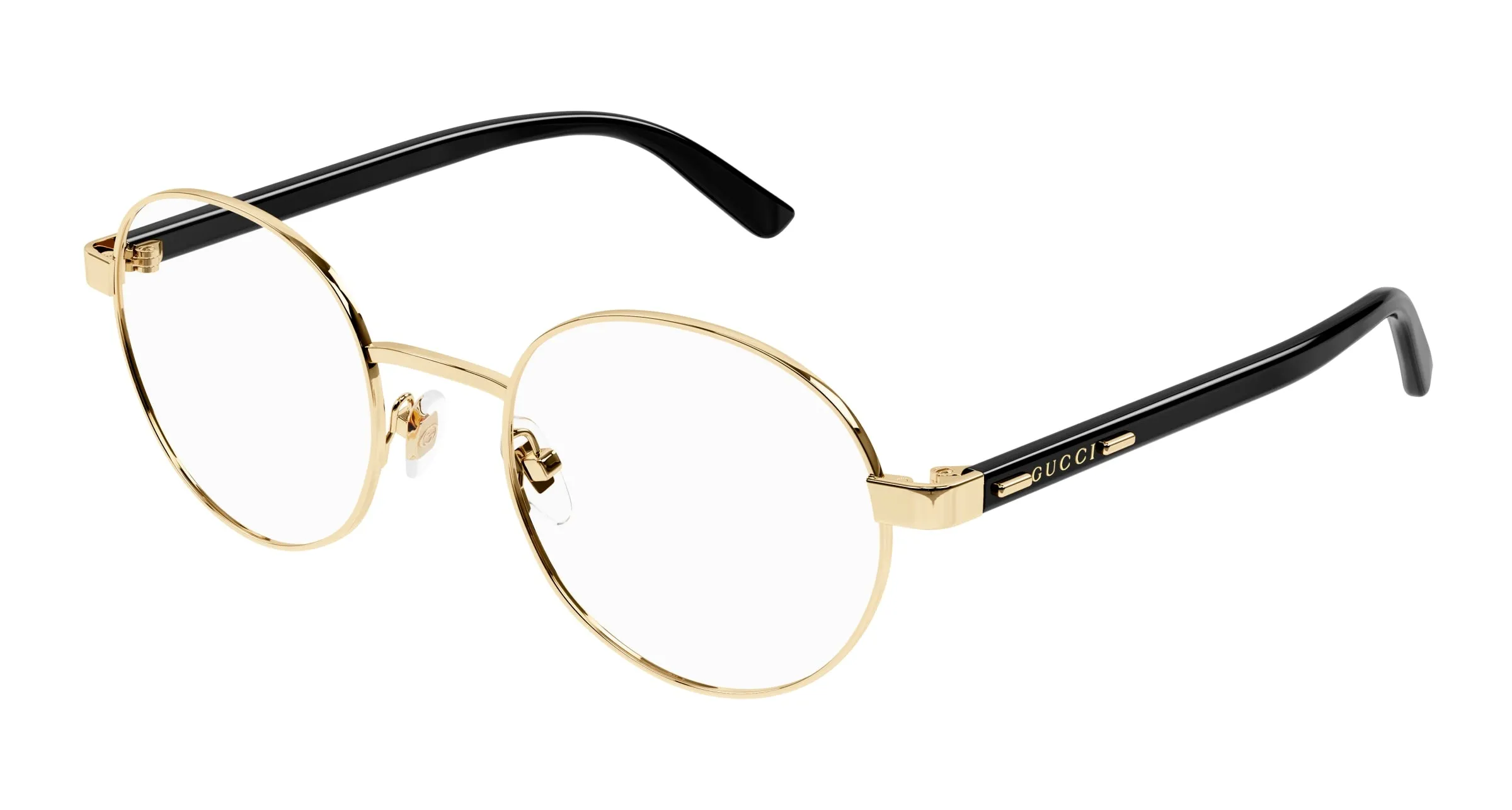 Gucci GG1585O 001 Montature da vista Metallo Oro Trasparente Rotonda - immagine 1