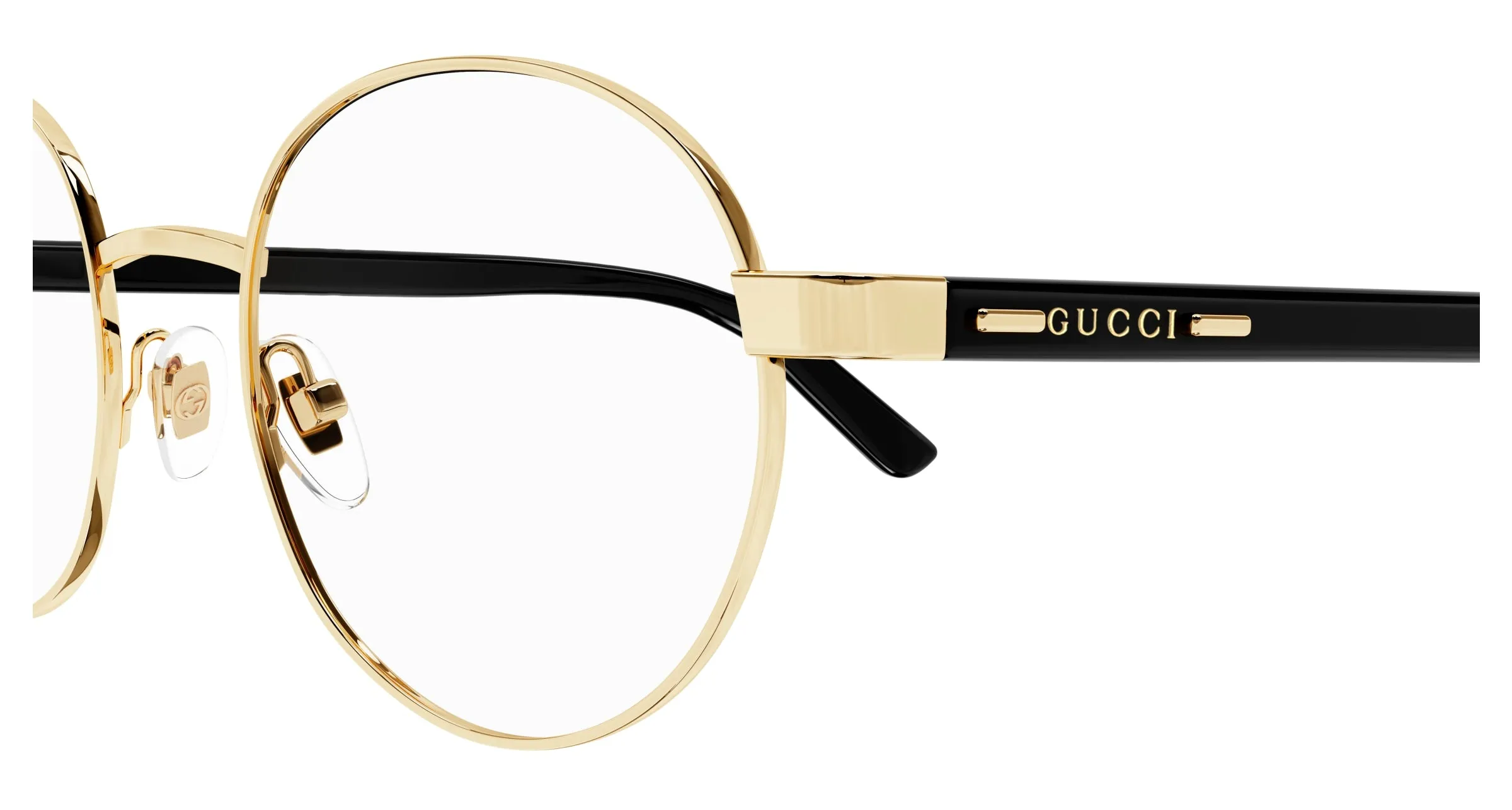 Gucci GG1585O 001 Montature da vista Metallo Oro Trasparente Rotonda - immagine 3