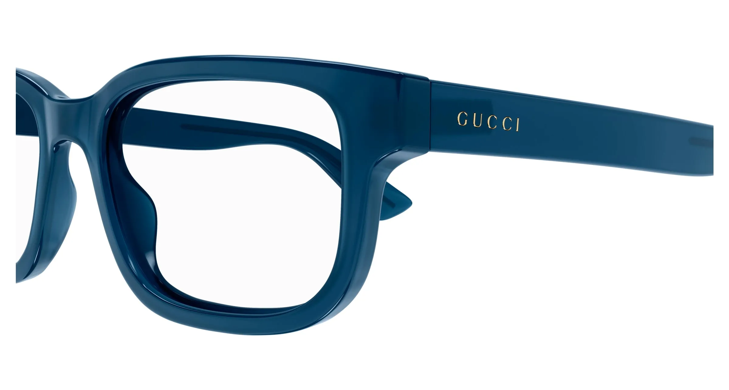 Gucci GG1584O 007 Montature da vista Iniettato Blu Trasparente Rotonda - immagine 3