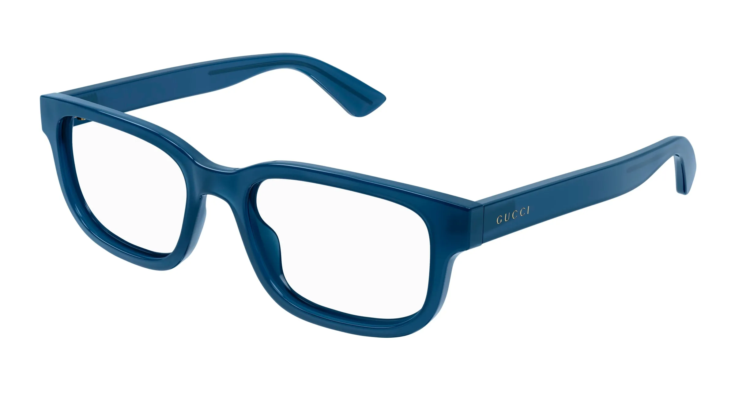 Gucci GG1584O 003 Montature da vista Iniettato Blu Trasparente Rotonda - immagine 1
