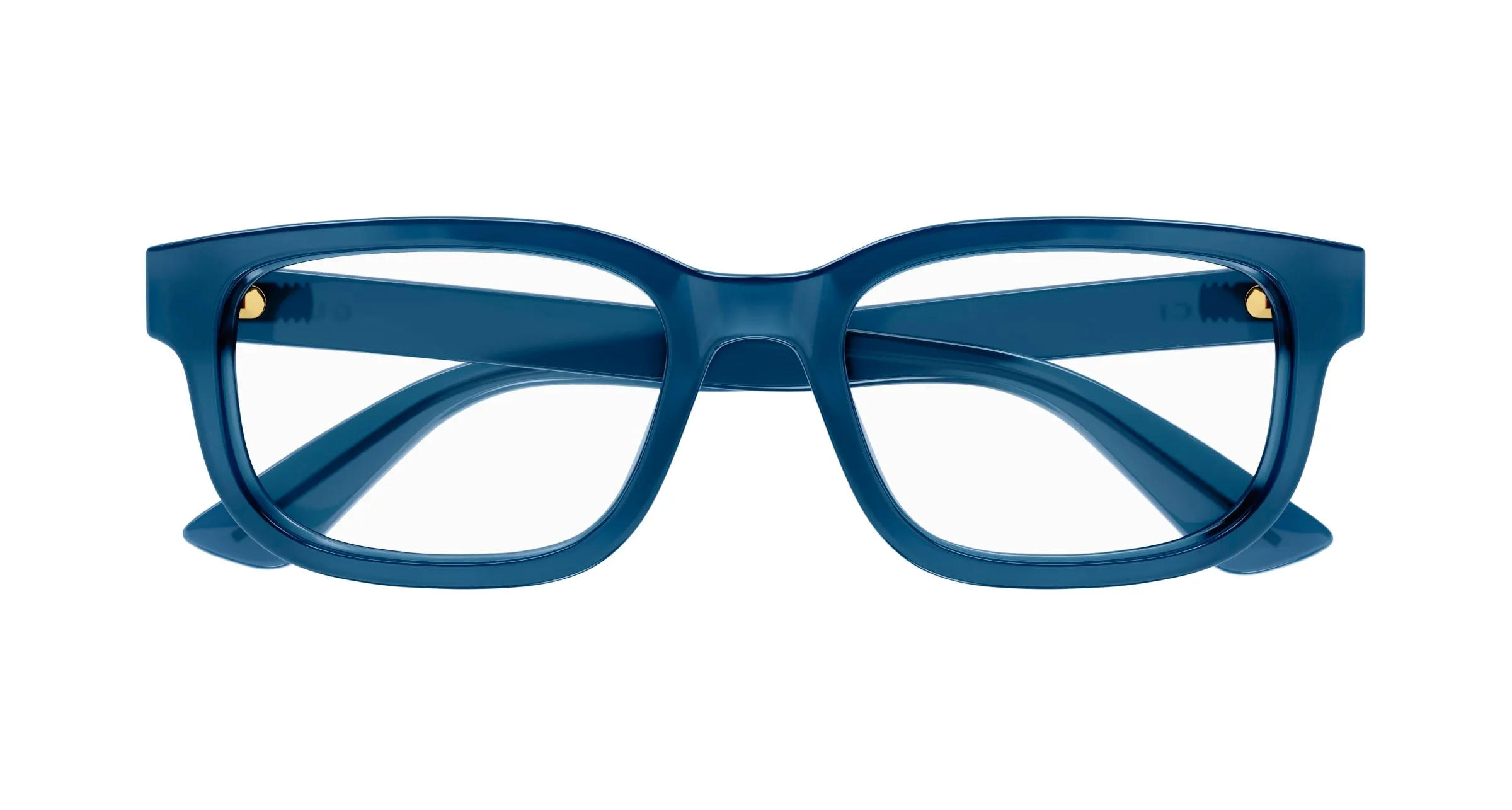 Gucci GG1584O 003 Montature da vista Iniettato Blu Trasparente Rotonda - immagine 2