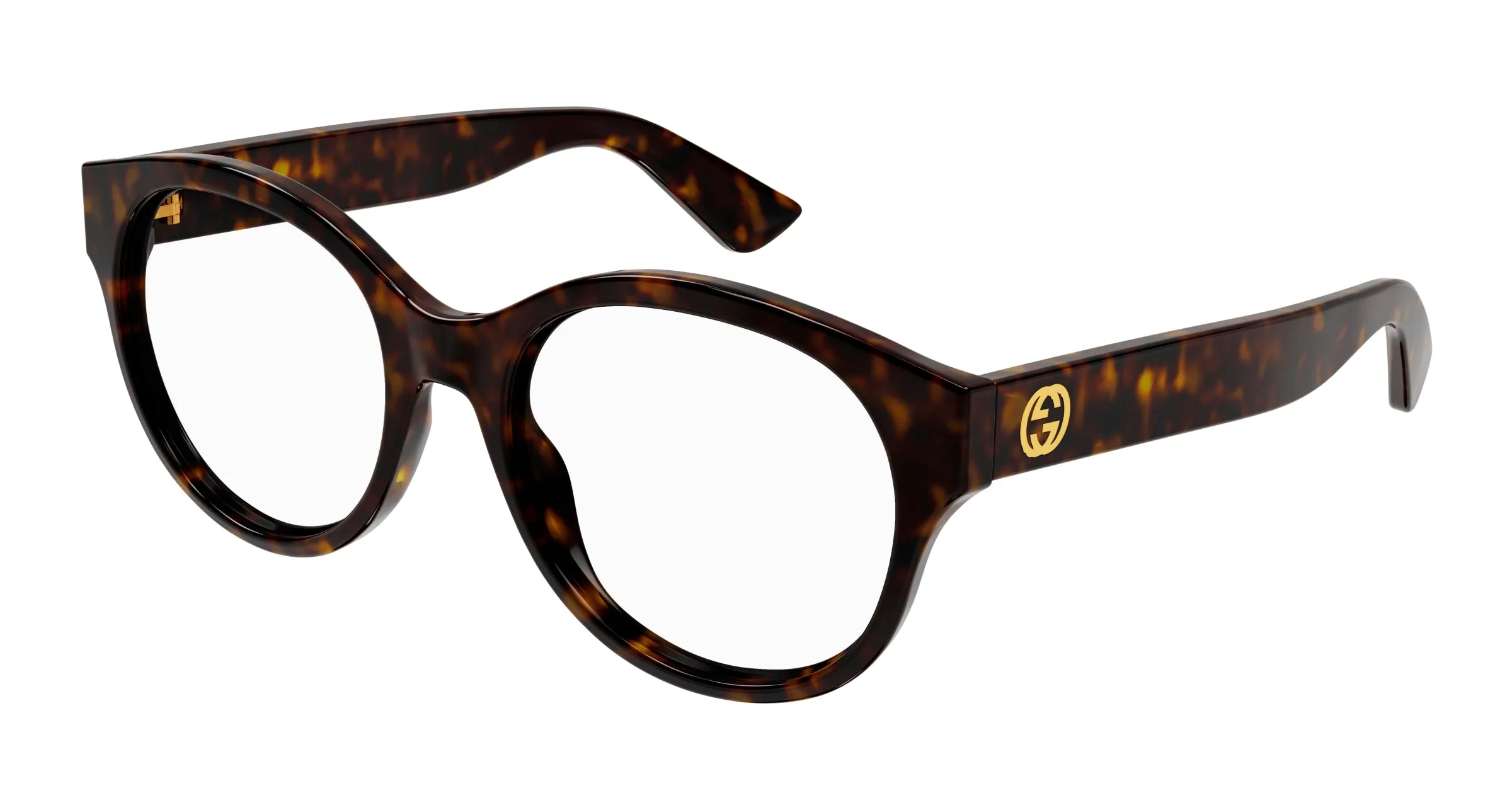 Gucci GG1580O 002 Montature da vista Iniettato Havana Trasparente Rotonda - immagine 1