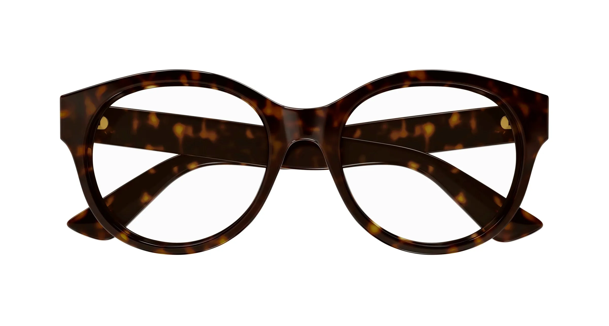 Gucci GG1580O 002 Montature da vista Iniettato Havana Trasparente Rotonda - immagine 2
