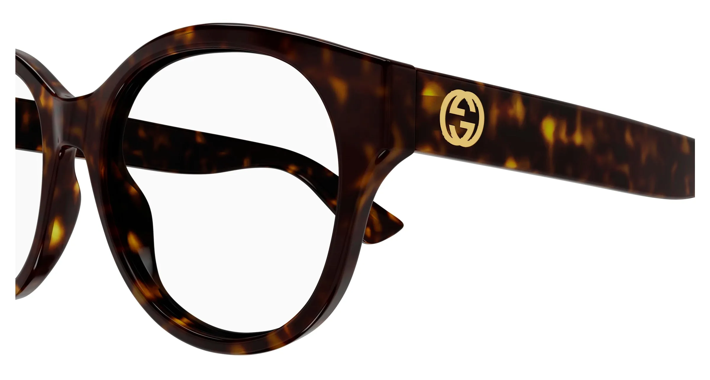 Gucci GG1580O 002 Montature da vista Iniettato Havana Trasparente Rotonda - immagine 3