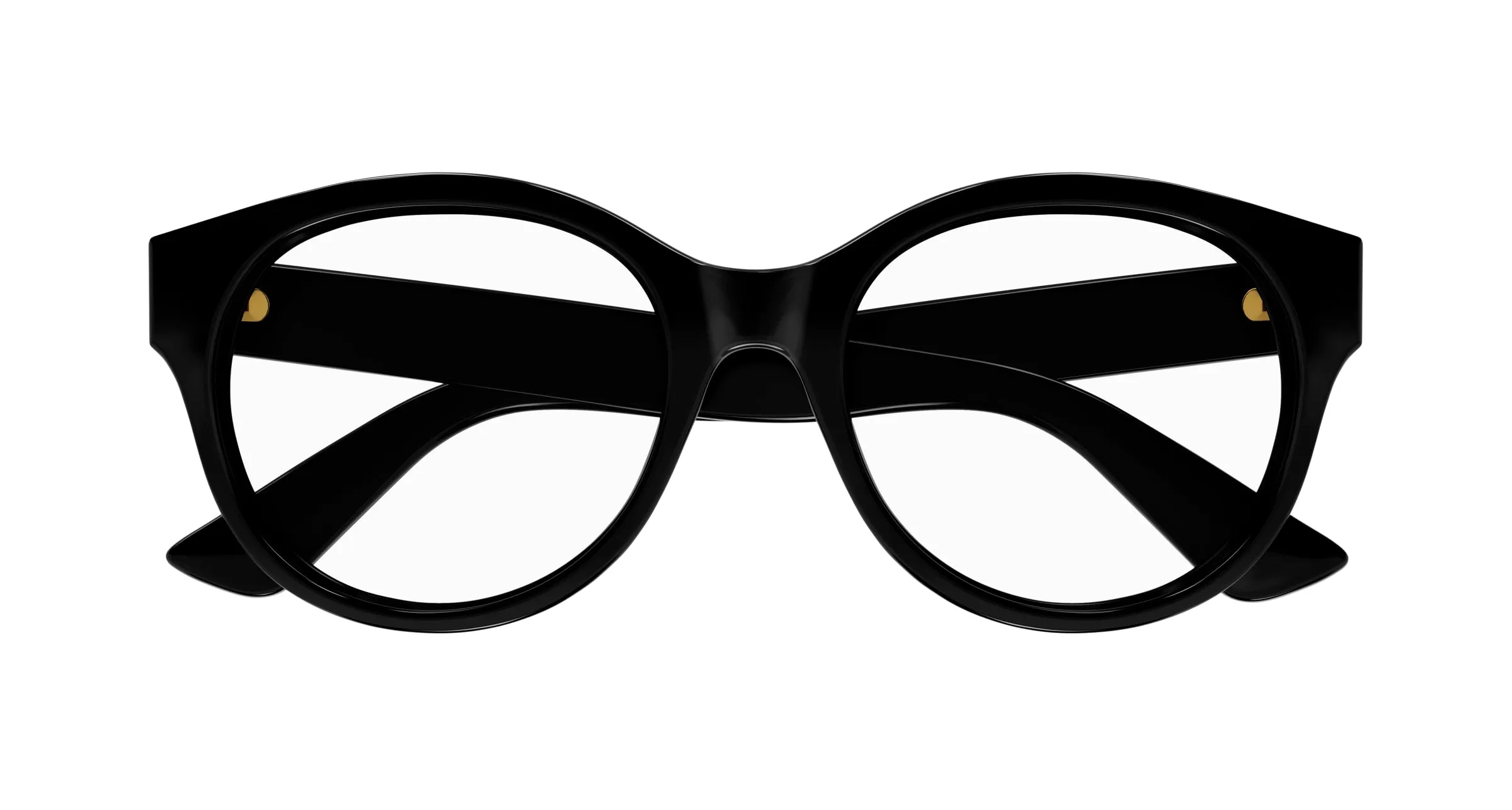 Gucci GG1580O 001 Montature da vista Iniettato Nero Trasparente Rotonda - immagine 2