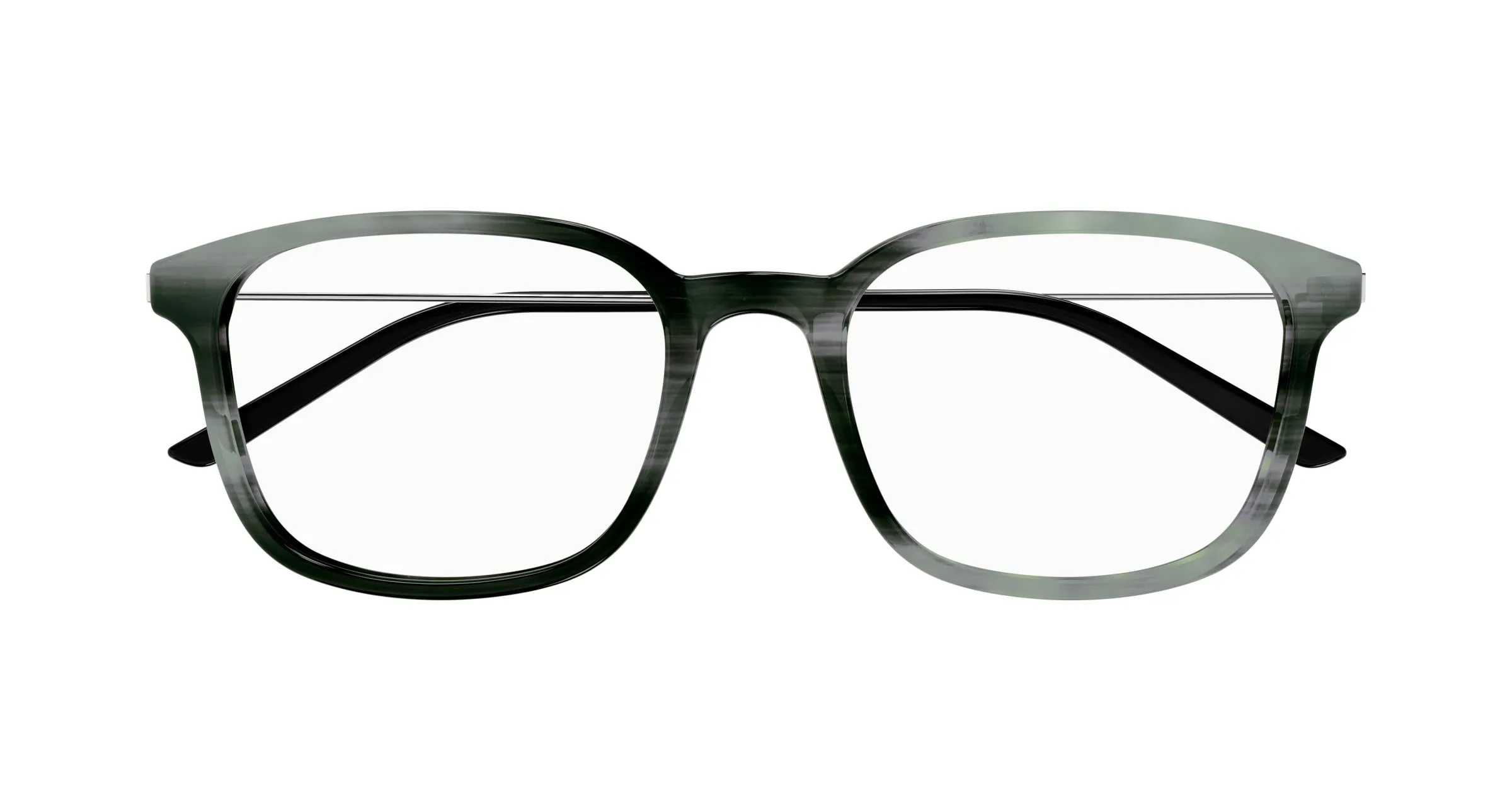 Gucci GG1577O 007 Montature da vista Acetato Grigio Trasparente Squadrata - immagine 2