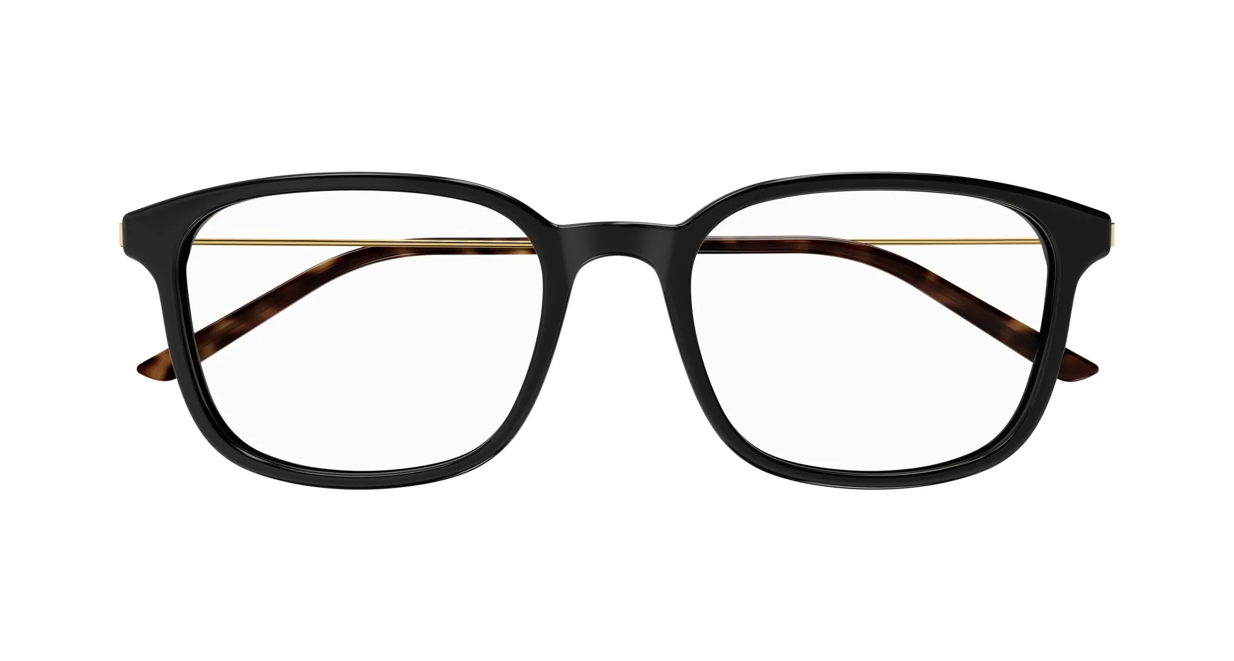 Gucci GG1577O 001 Montature da vista Acetato Nero Trasparente Squadrata - immagine 2