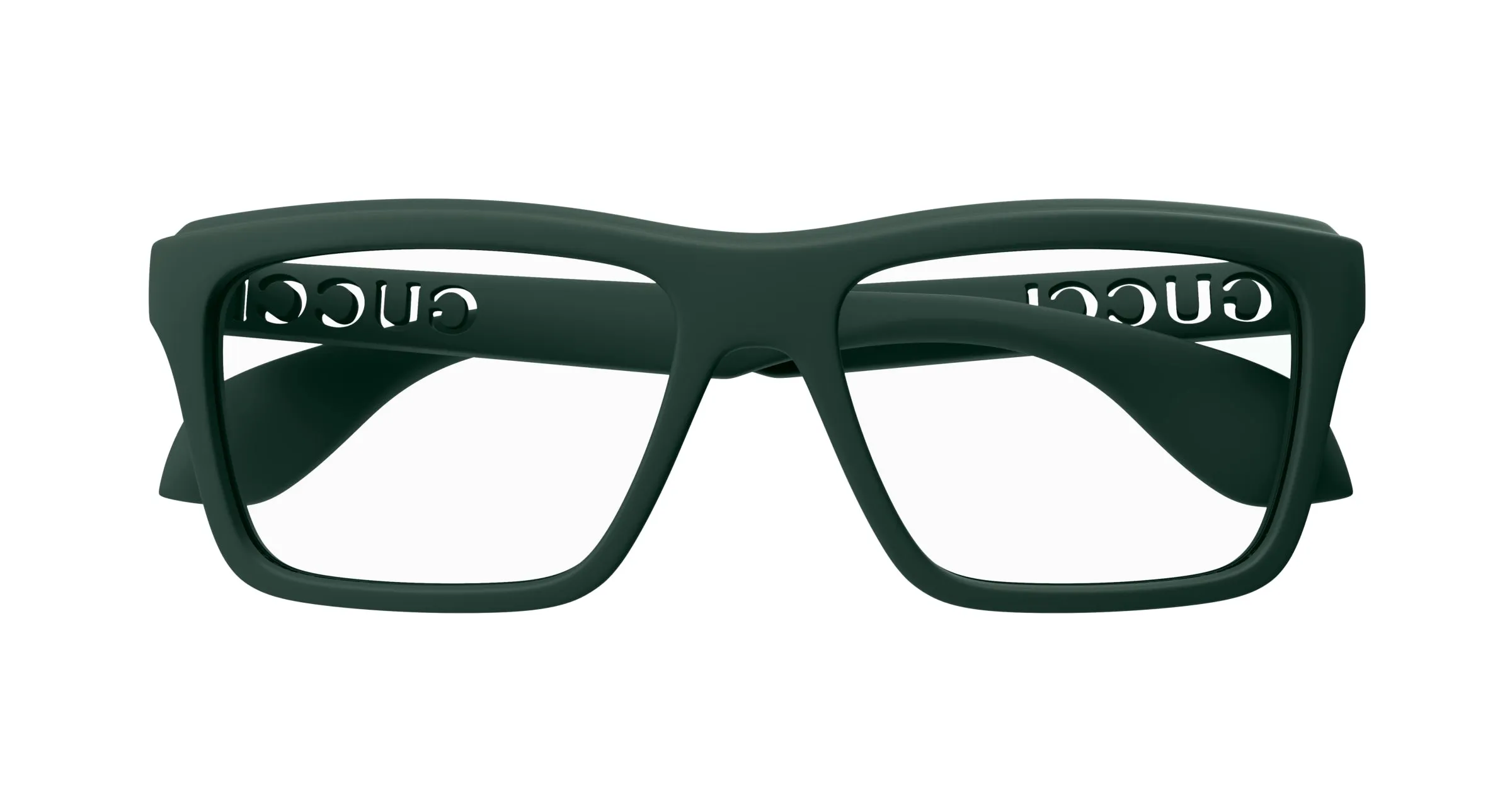 Gucci GG1573O 003 Montature da vista Iniettato Verde Trasparente Squadrata - immagine 2