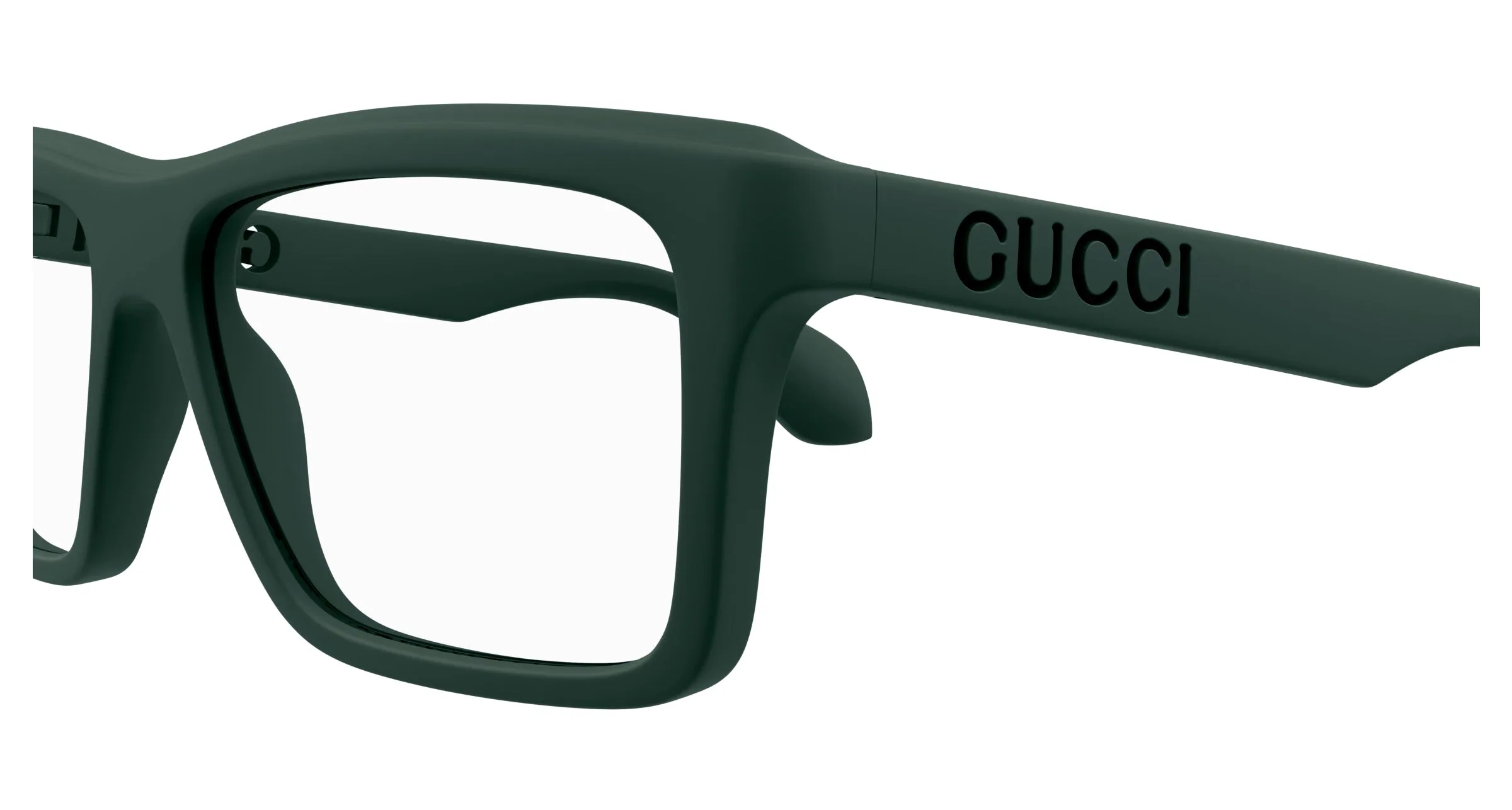 Gucci GG1573O 003 Montature da vista Iniettato Verde Trasparente Squadrata - immagine 3
