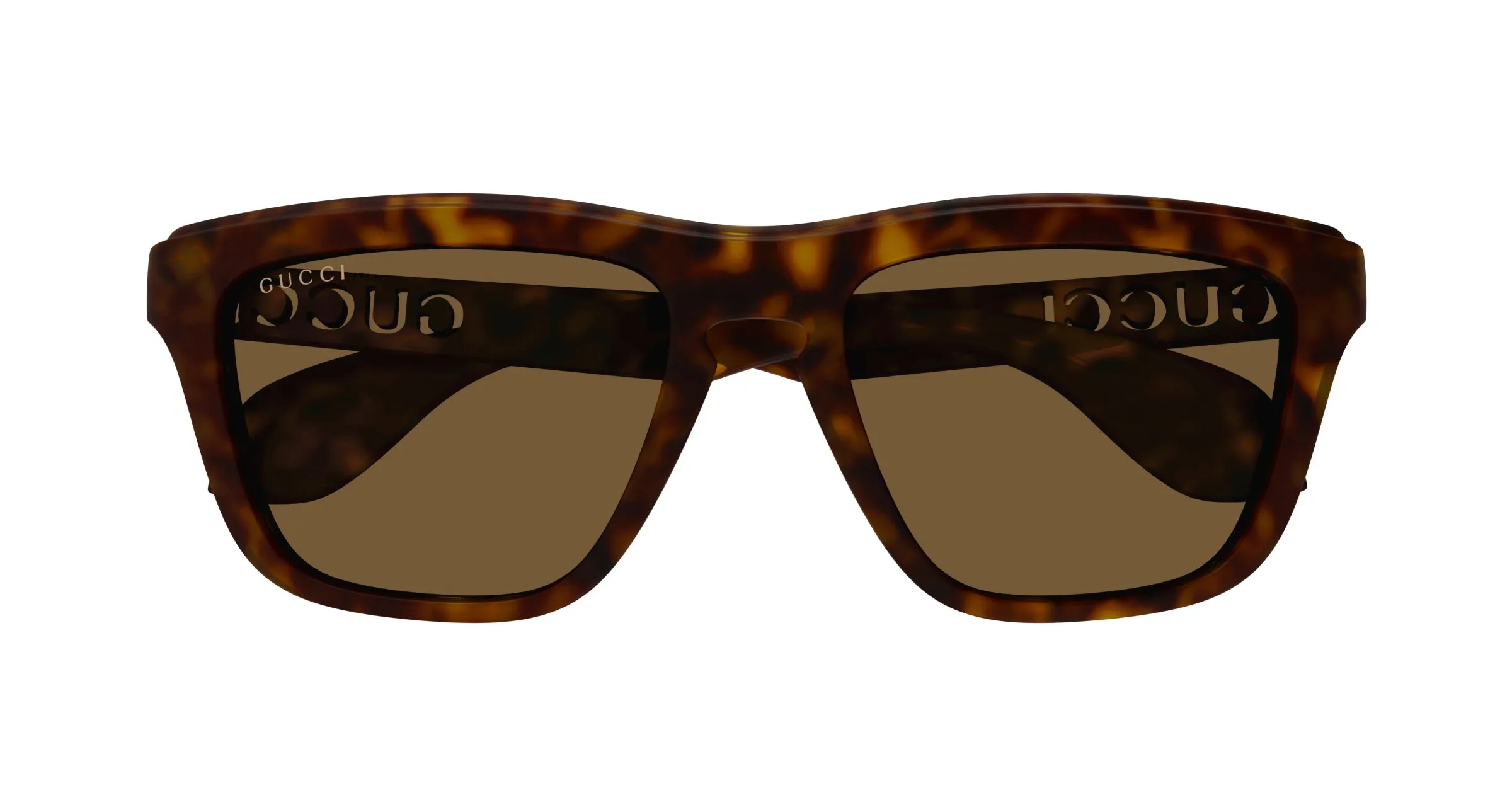 Gucci GG1571S 002 Occhiali da sole Iniettato Havana Marrone Squadrata - immagine 2