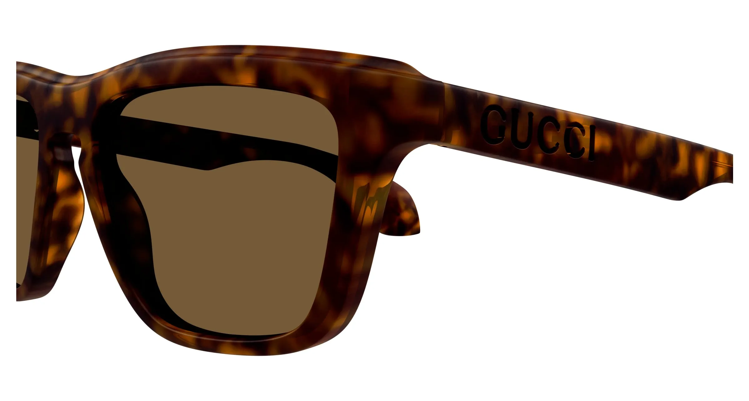 Gucci GG1571S 002 Occhiali da sole Iniettato Havana Marrone Squadrata - immagine 3