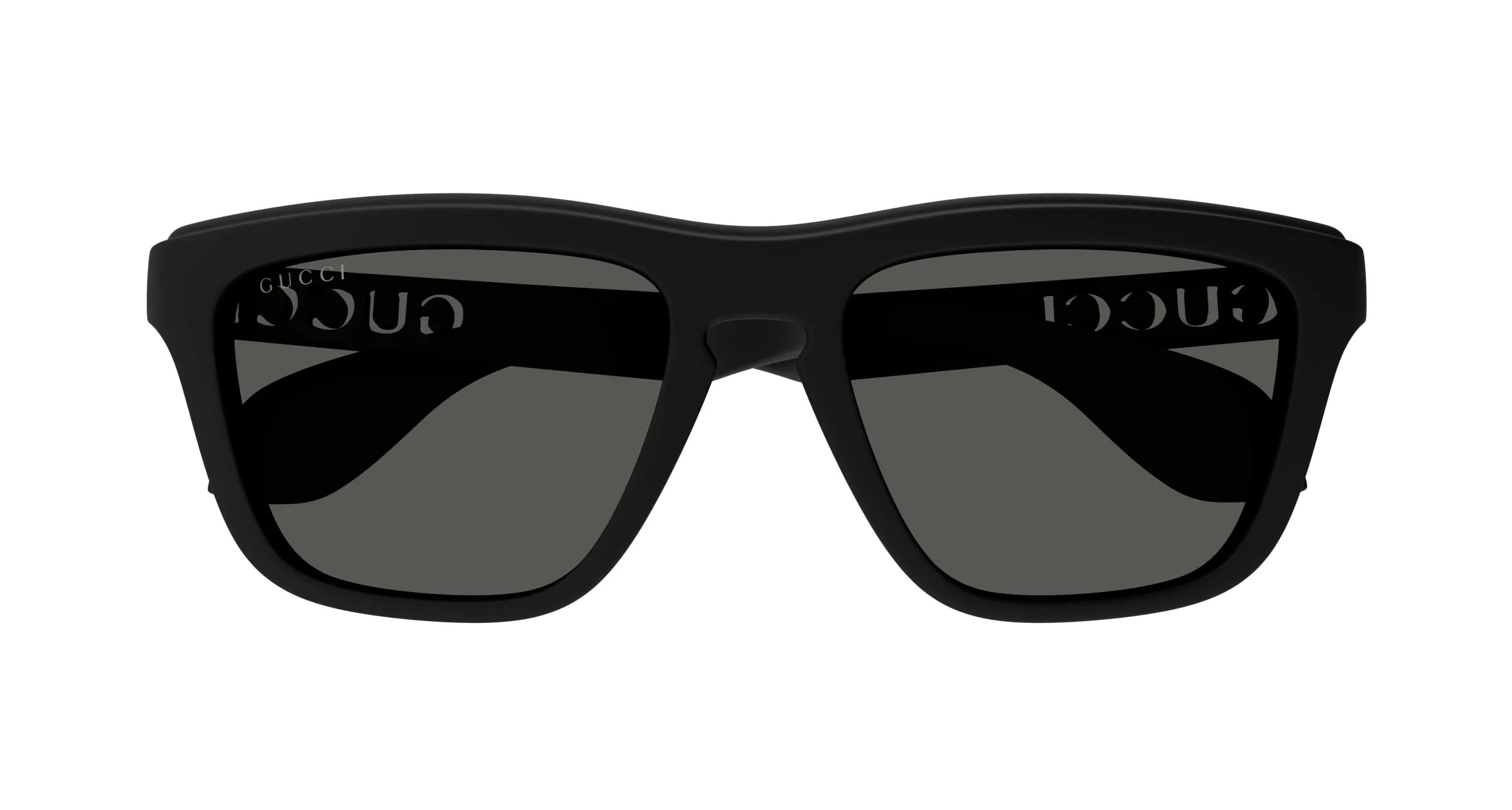 Gucci GG1571S 001 Occhiali da sole Iniettato Nero Grigio Squadrata - immagine 2